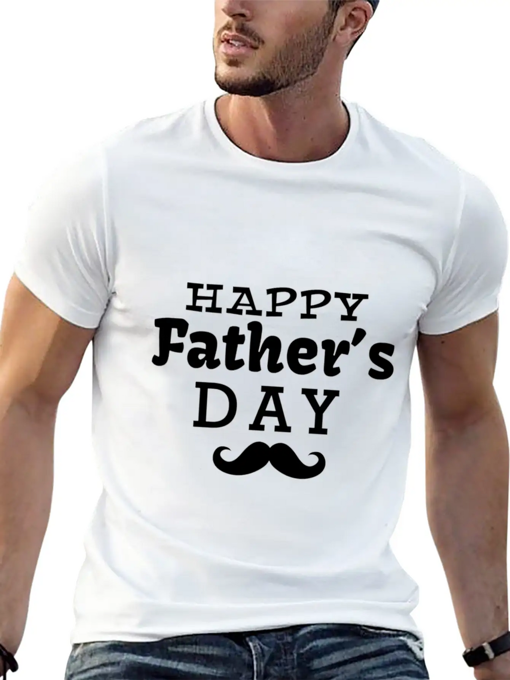 Happy Fathers Day Basic Graphic T-Shirt – Daily Comfort In Soft Cotton