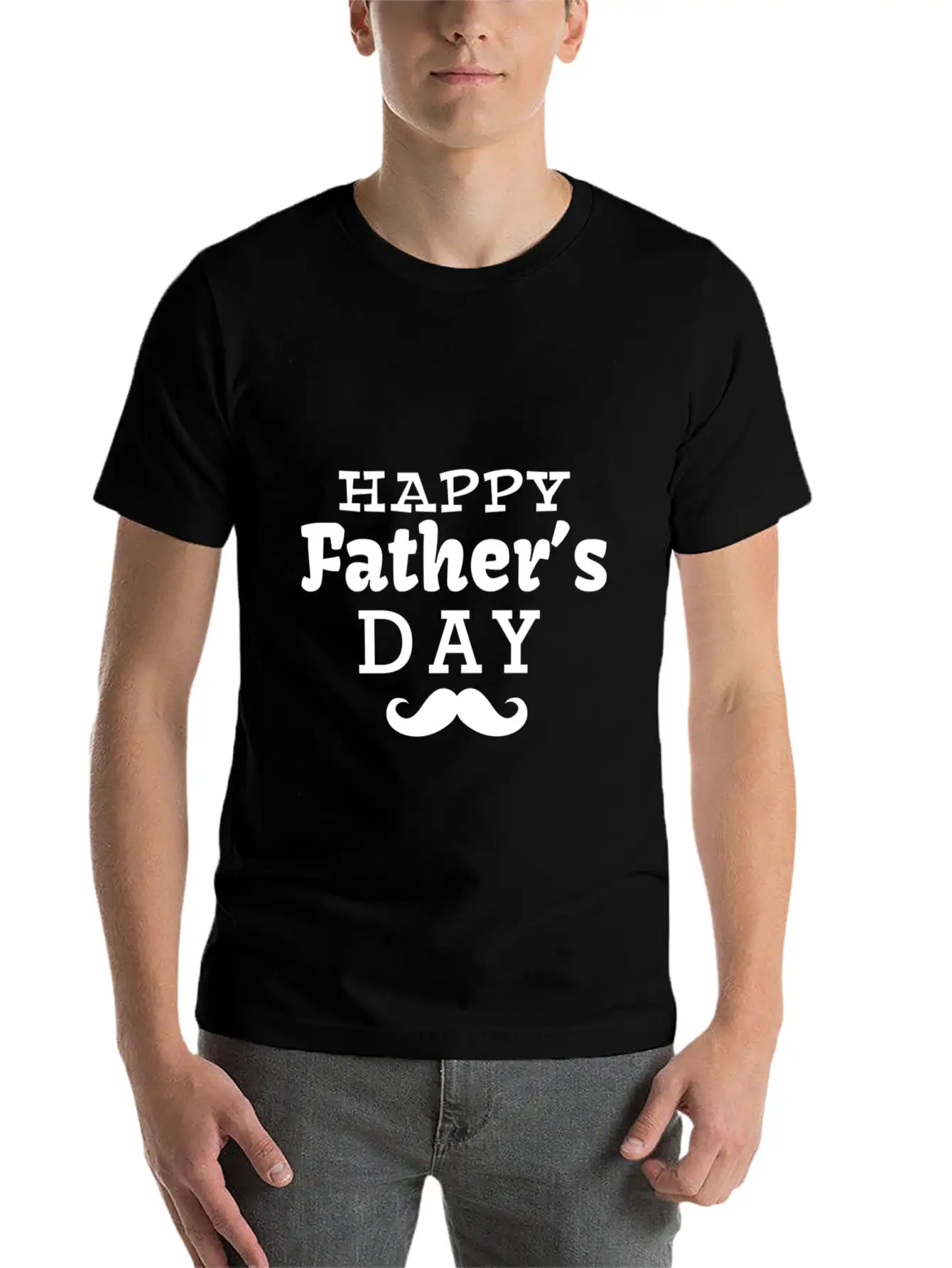 Happy Fathers Day Breathable Soft Cotton T-Shirt – Timeless Casual Look