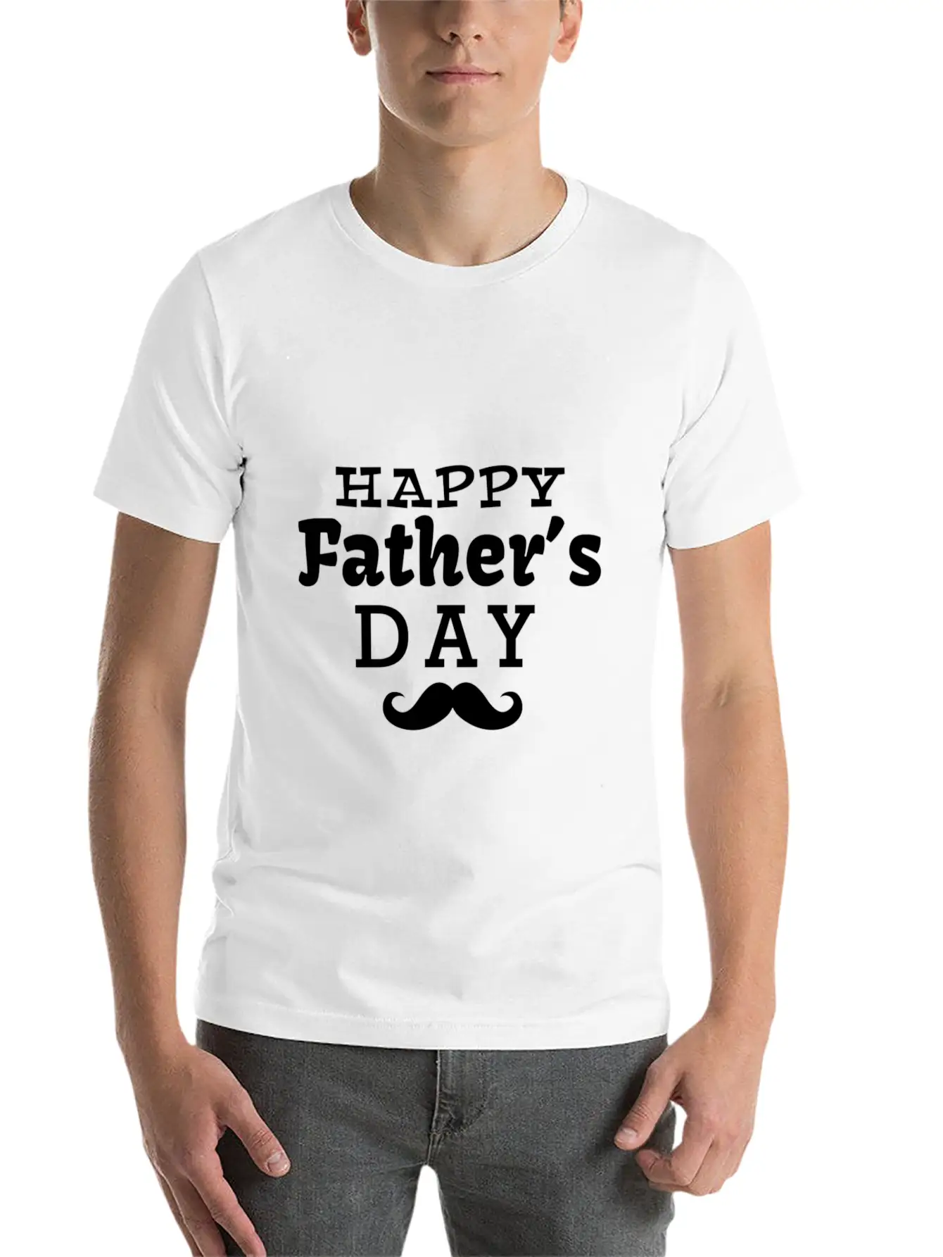 Happy Fathers Day Breathable Soft Cotton T-Shirt – Timeless Casual Look