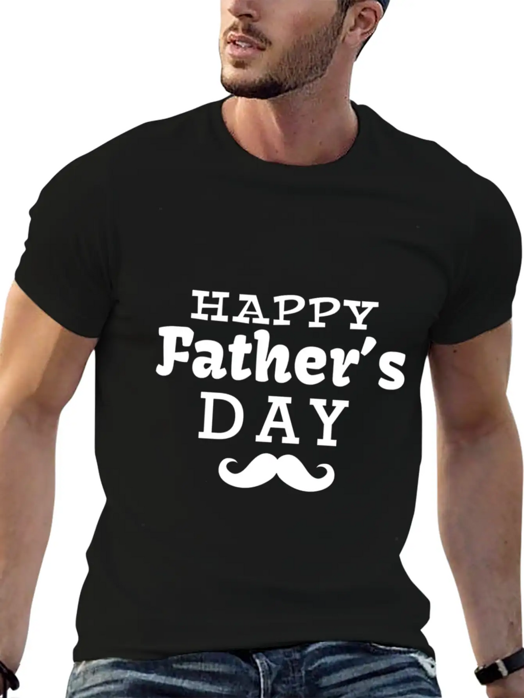 Happy Fathers Day Breathable Soft Cotton T-Shirt – Timeless Casual Look