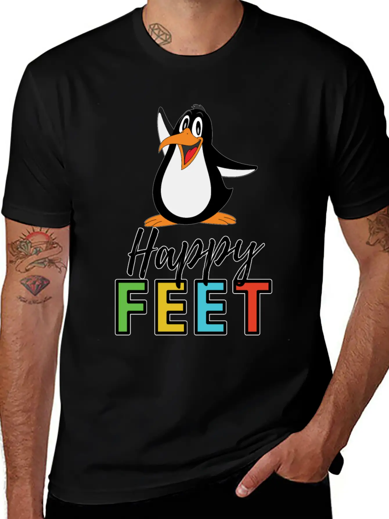 Happy FEET Timeless Short Sleeve Tee – Comfy And Minimalist Design