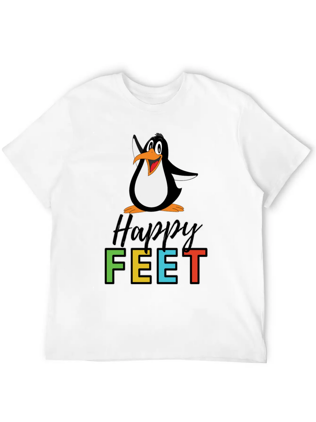 Happy FEET Timeless Short Sleeve Tee – Comfy And Minimalist Design