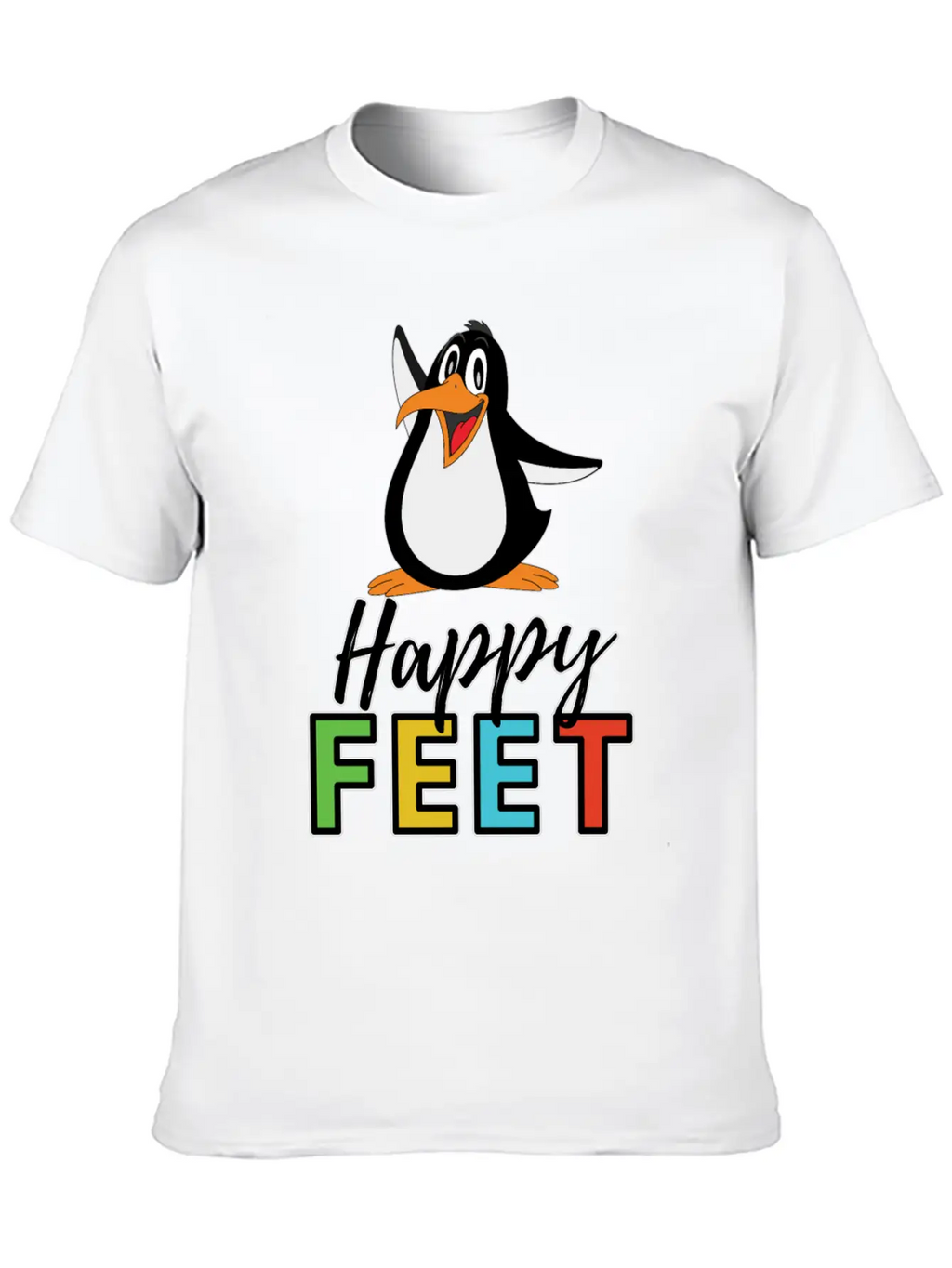 Happy FEET Timeless Short Sleeve Tee – Comfy And Minimalist Design