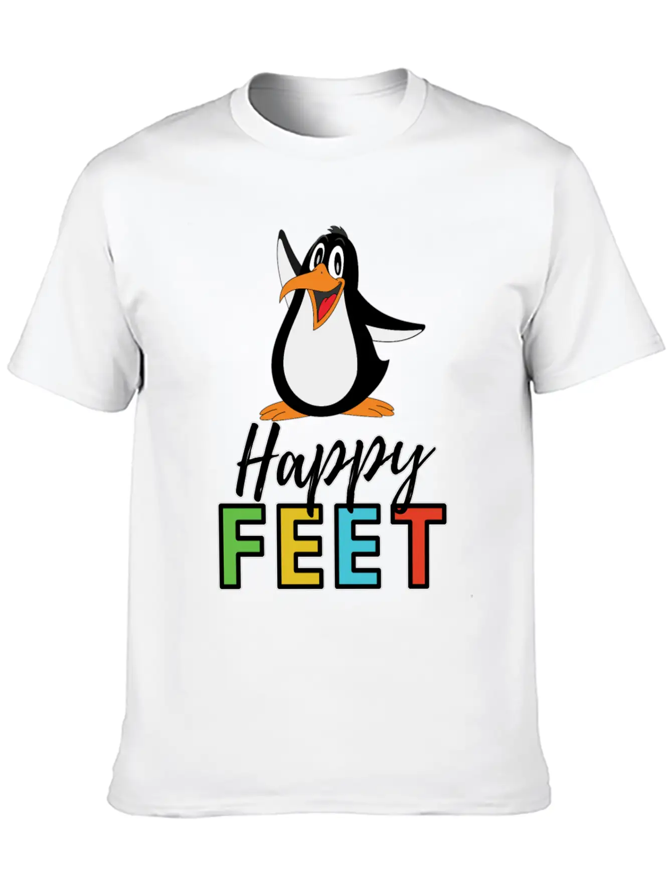 Happy FEET Timeless Short Sleeve Tee – Comfy And Minimalist Design