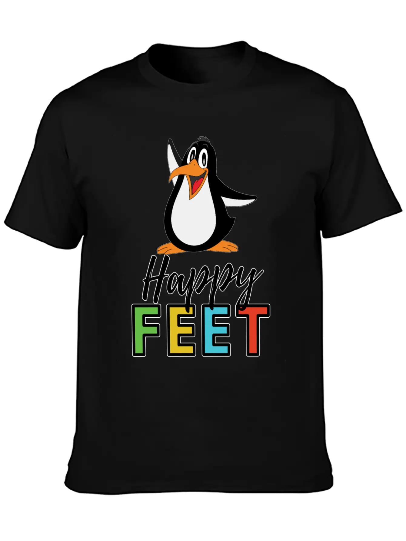 Happy FEET Timeless Short Sleeve Tee – Comfy And Minimalist Design