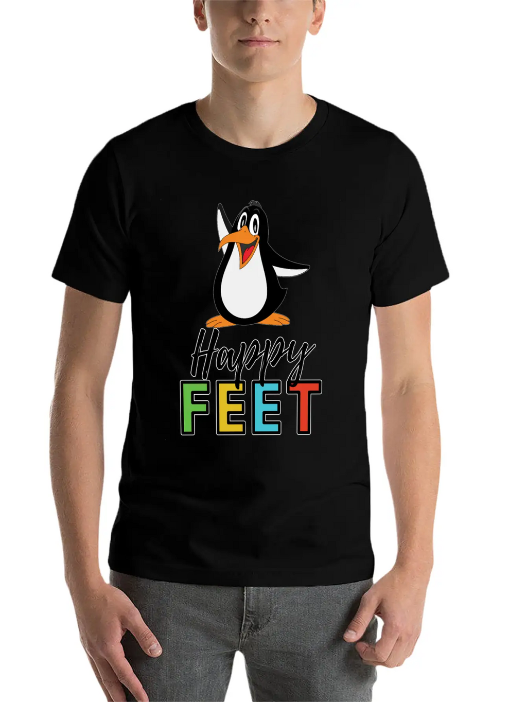 Happy FEET Timeless Short Sleeve Tee – Comfy And Minimalist Design