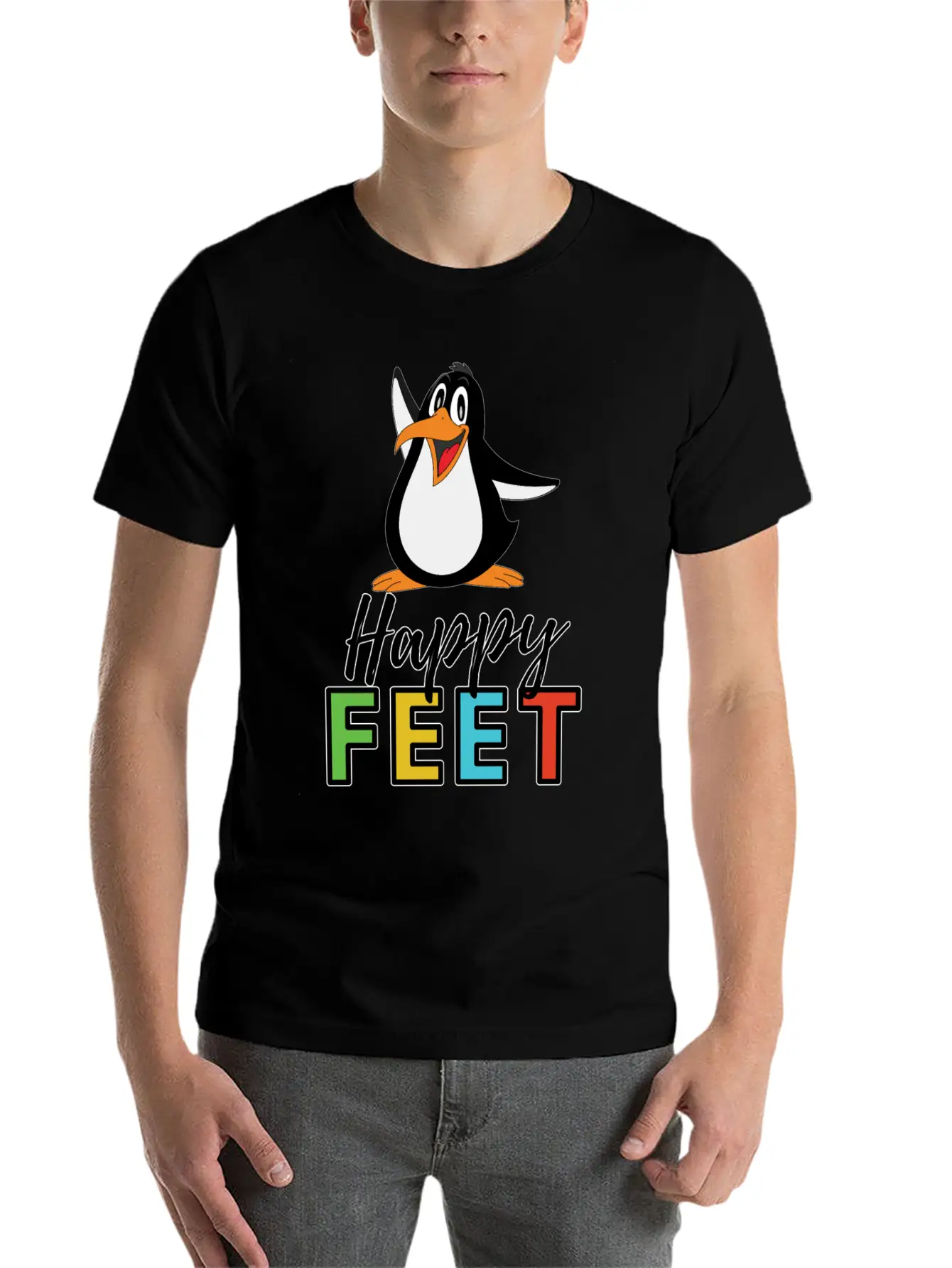 Happy FEET Timeless Short Sleeve Tee – Comfy And Minimalist Design
