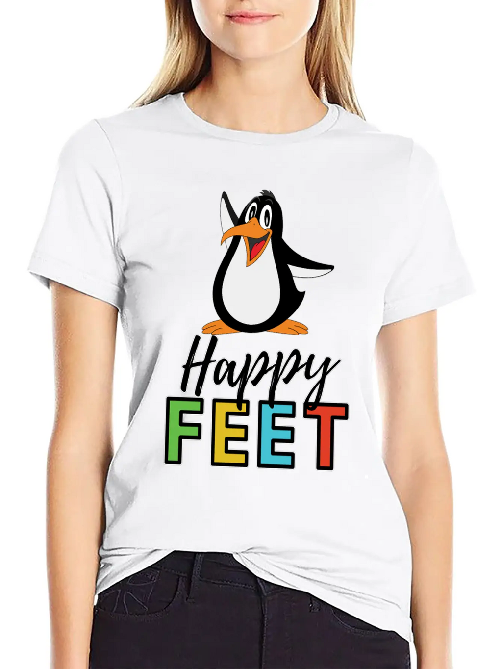 Happy FEET Timeless Short Sleeve Tee – Comfy And Minimalist Design