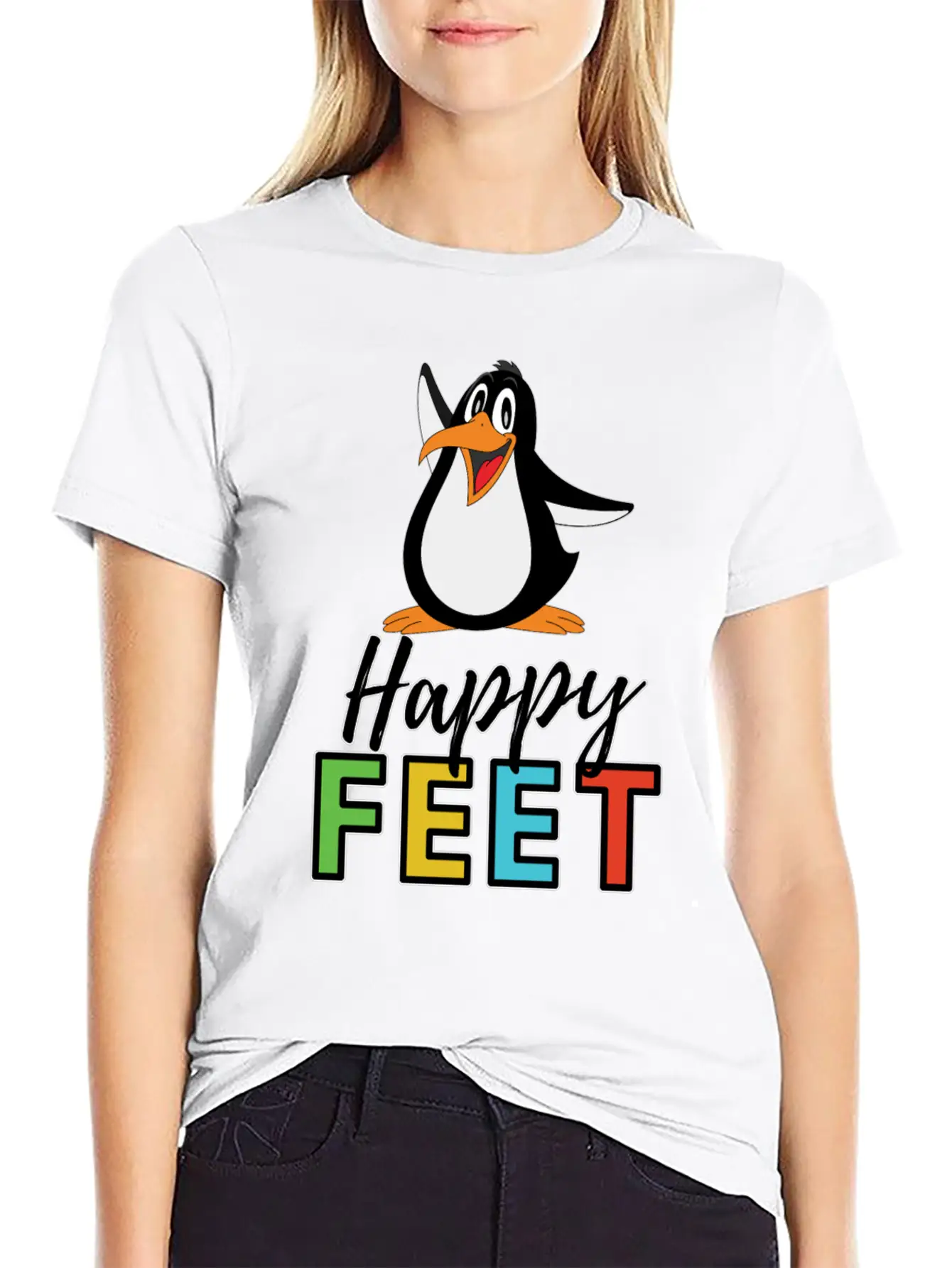 Happy FEET Timeless Short Sleeve Tee – Comfy And Minimalist Design