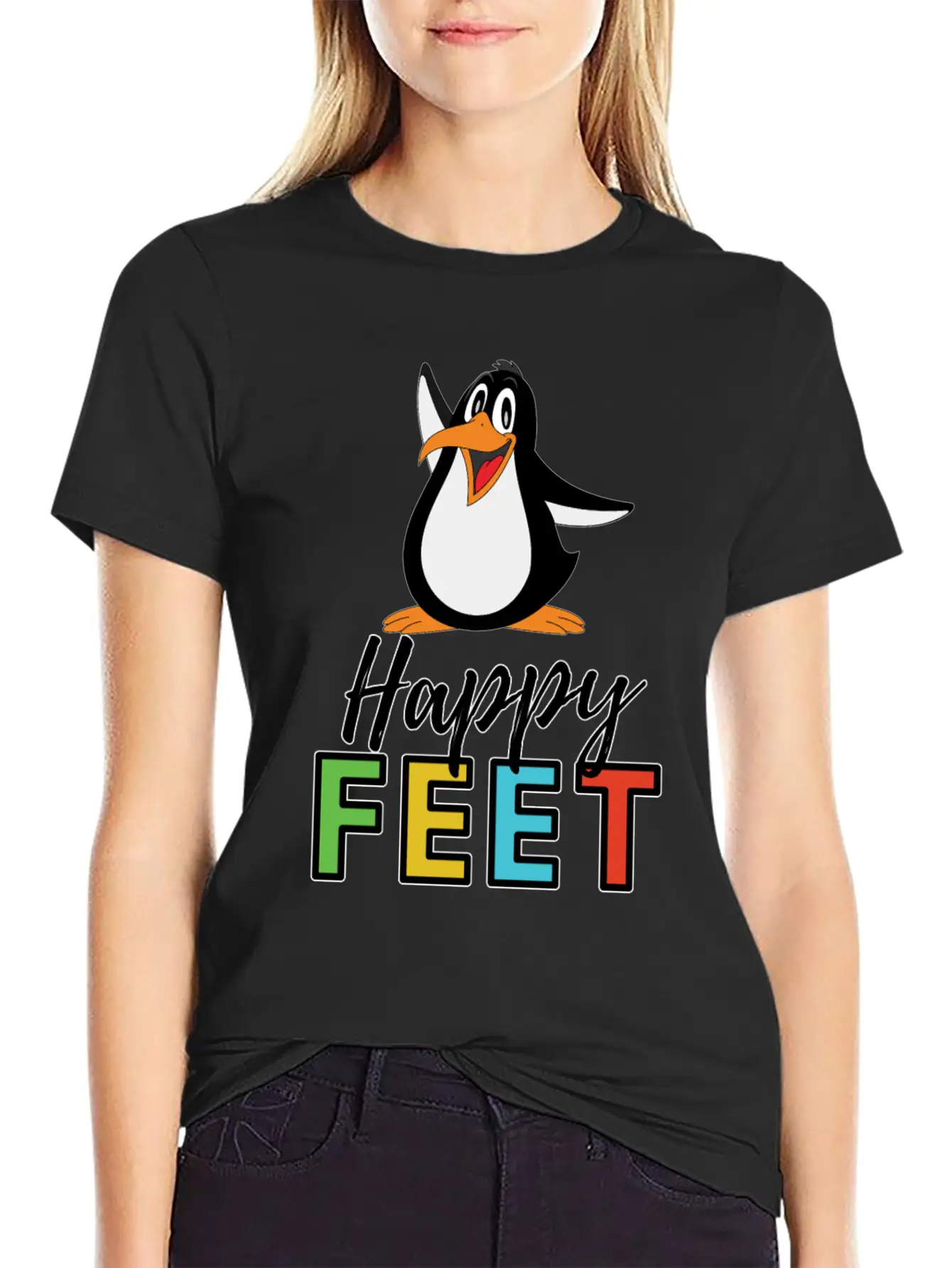 Happy FEET Timeless Short Sleeve Tee – Comfy And Minimalist Design