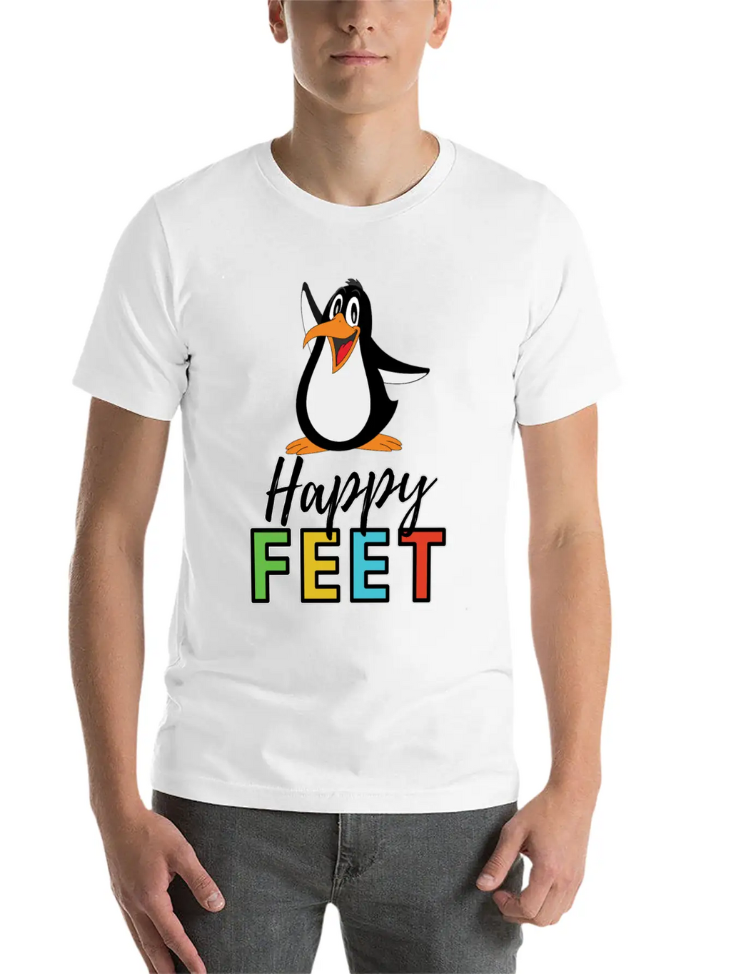 Happy FEET Timeless Short Sleeve Tee – Comfy And Minimalist Design