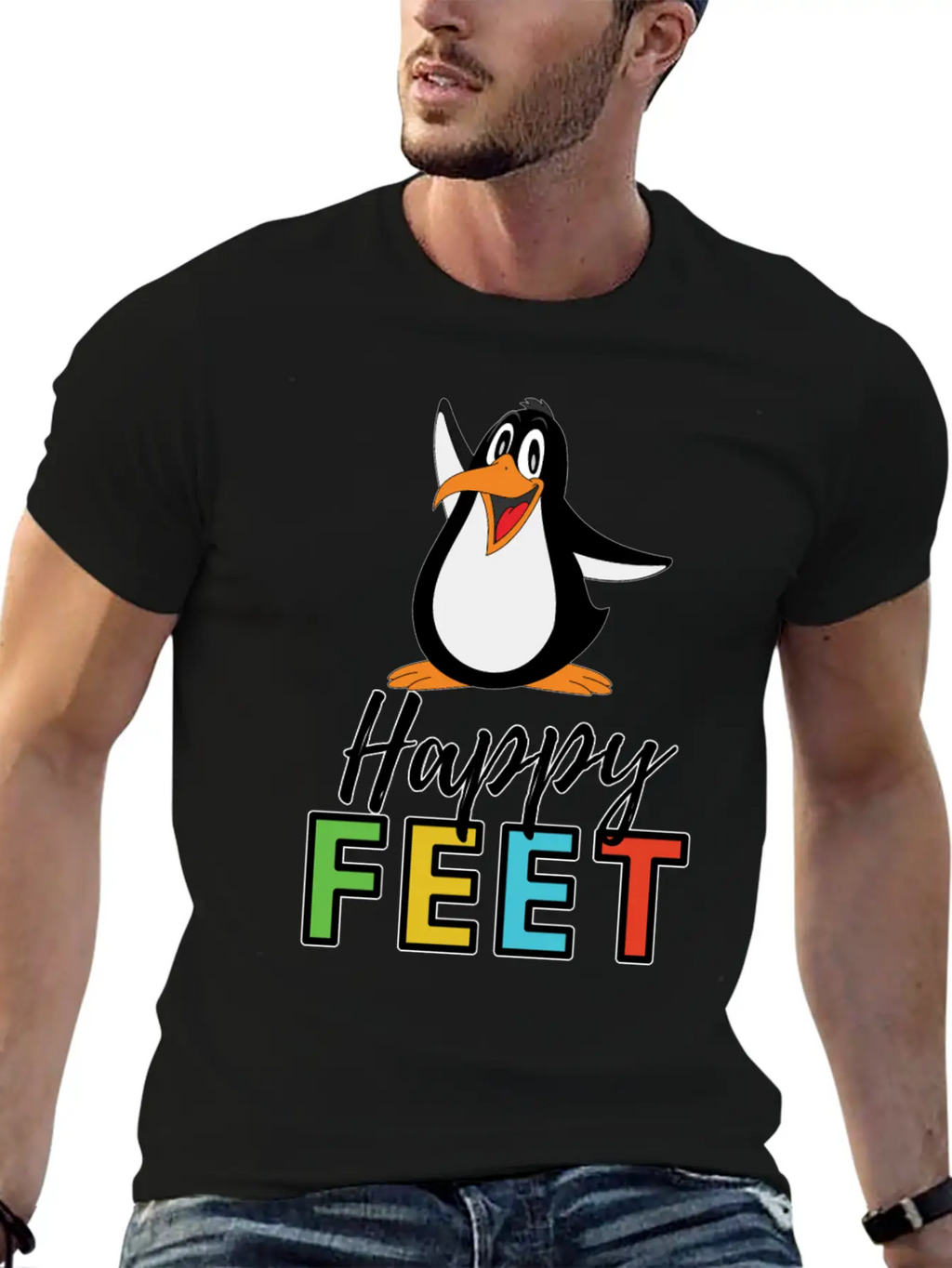 Happy FEET Timeless Short Sleeve Tee – Comfy And Minimalist Design
