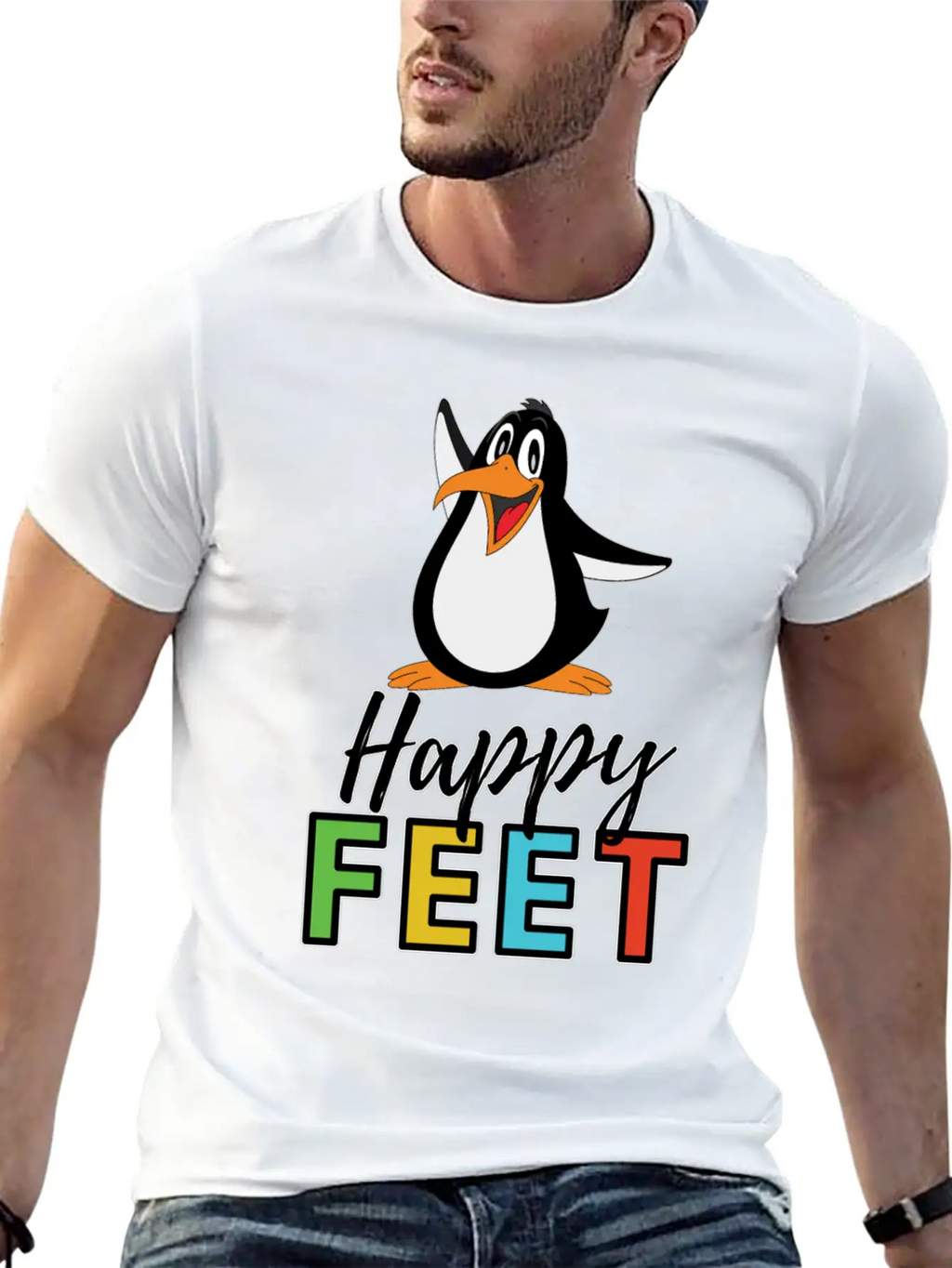 Happy FEET Timeless Short Sleeve Tee – Comfy And Minimalist Design