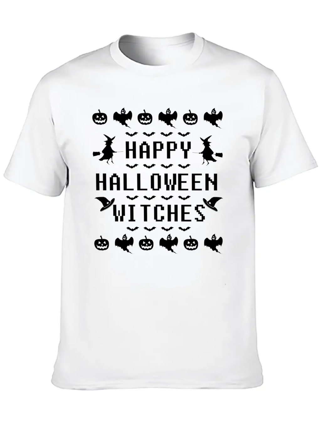 HAPPY HALLOWEEN 1C.png Unisex Casual T-Shirt – Clean Design For Daily Comfort