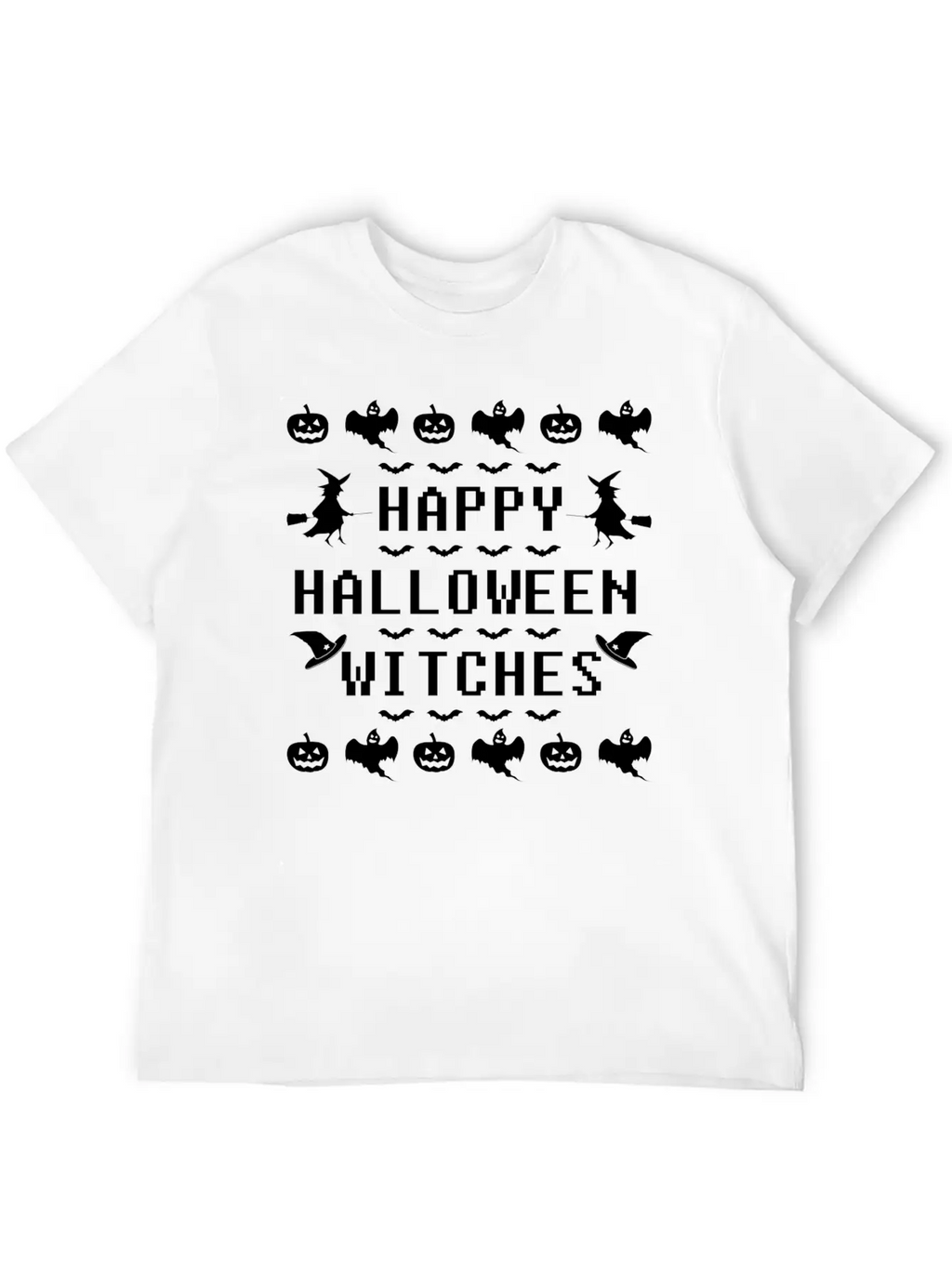 HAPPY HALLOWEEN 1C.png Unisex Casual T-Shirt – Clean Design For Daily Comfort