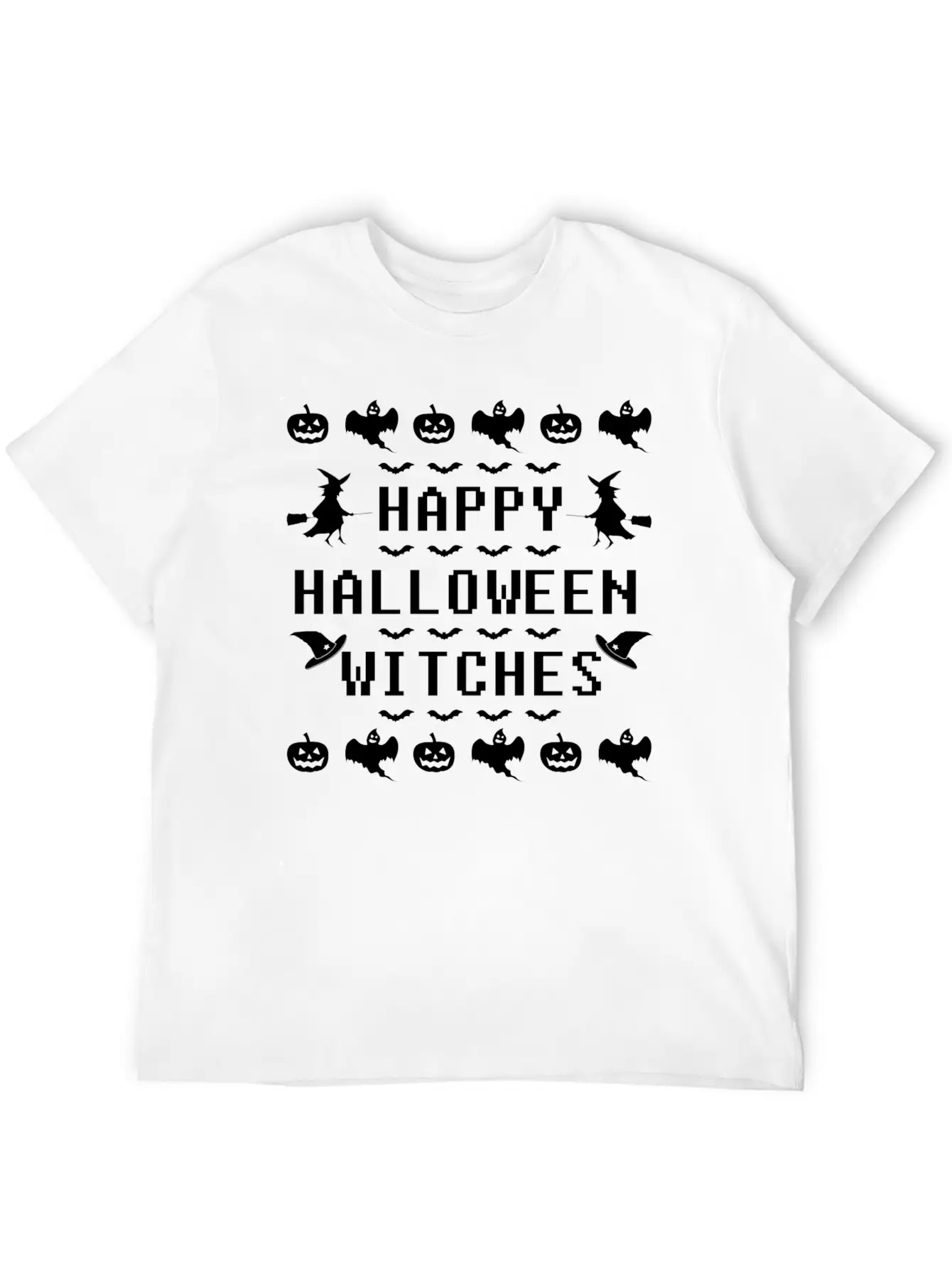 HAPPY HALLOWEEN 1C.png Unisex Casual T-Shirt – Clean Design For Daily Comfort