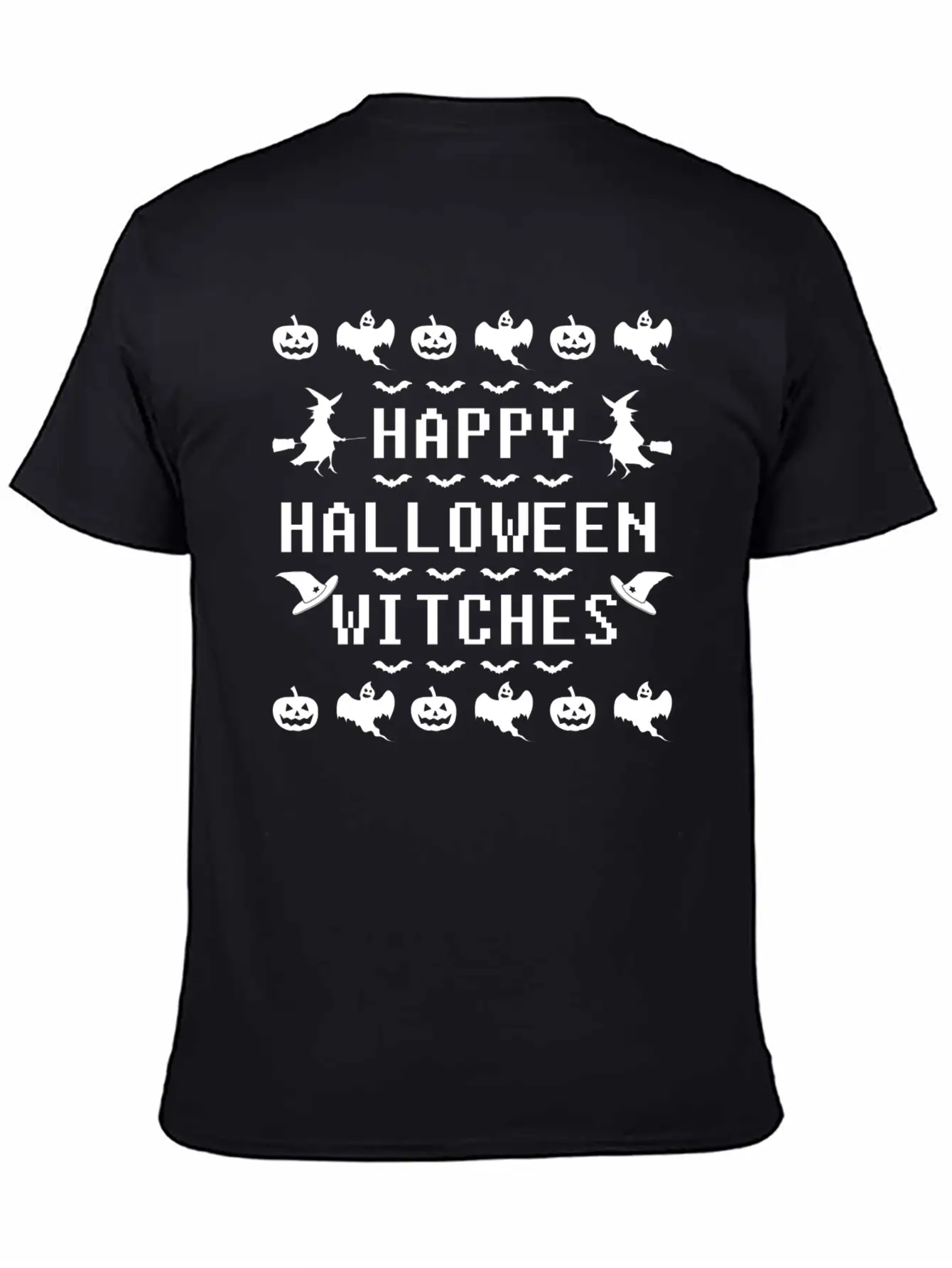 HAPPY HALLOWEEN 1C.png Unisex Casual T-Shirt – Clean Design For Daily Comfort