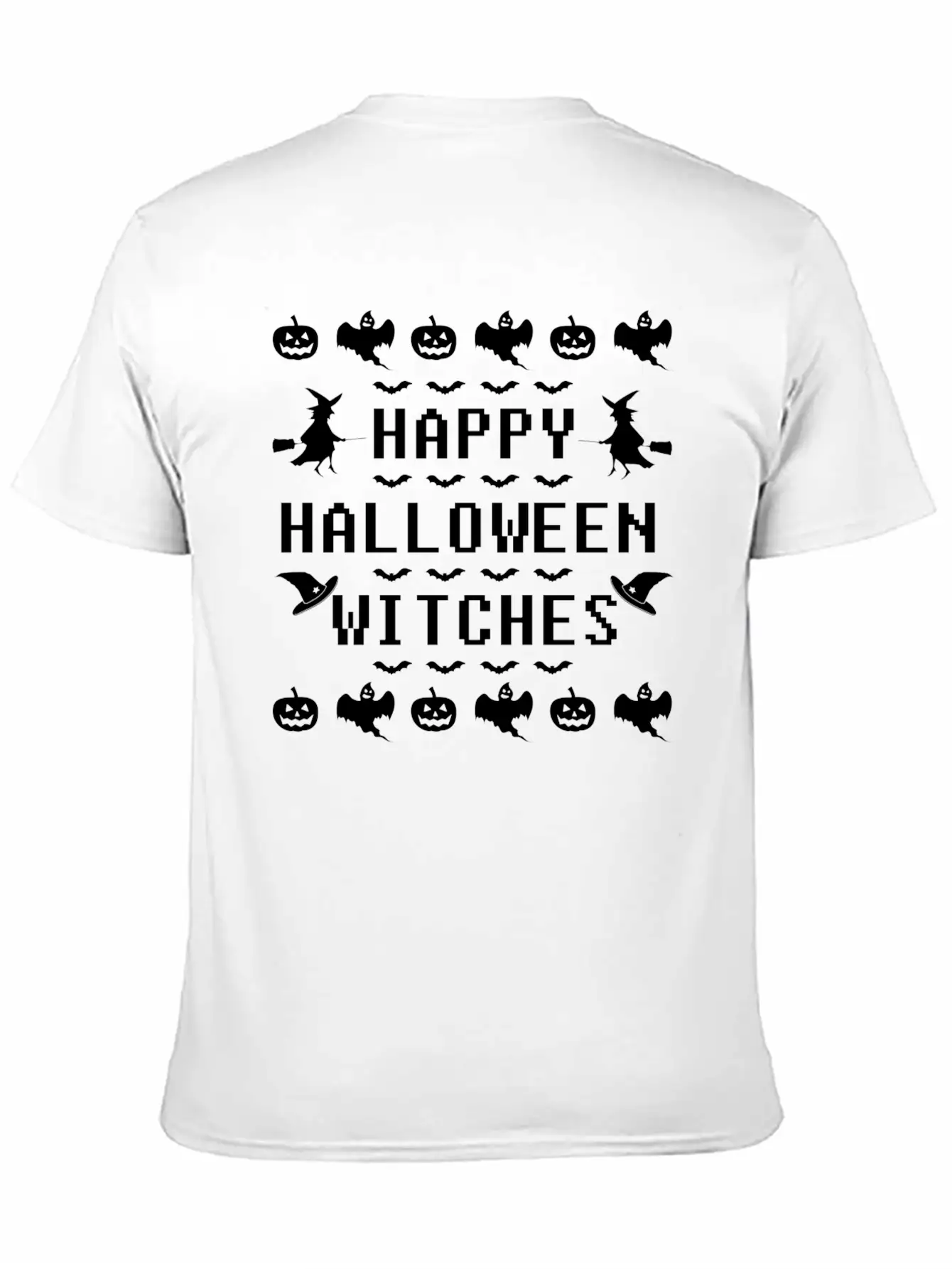 HAPPY HALLOWEEN 1C.png Unisex Casual T-Shirt – Clean Design For Daily Comfort