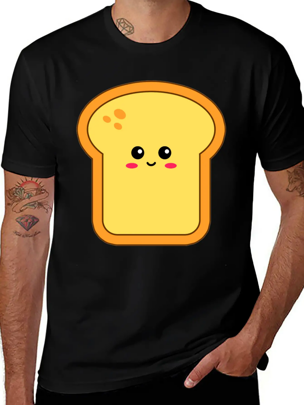 Happy Kawaii Bread Timeless Short Sleeve Tee – Comfy And Minimalist Design