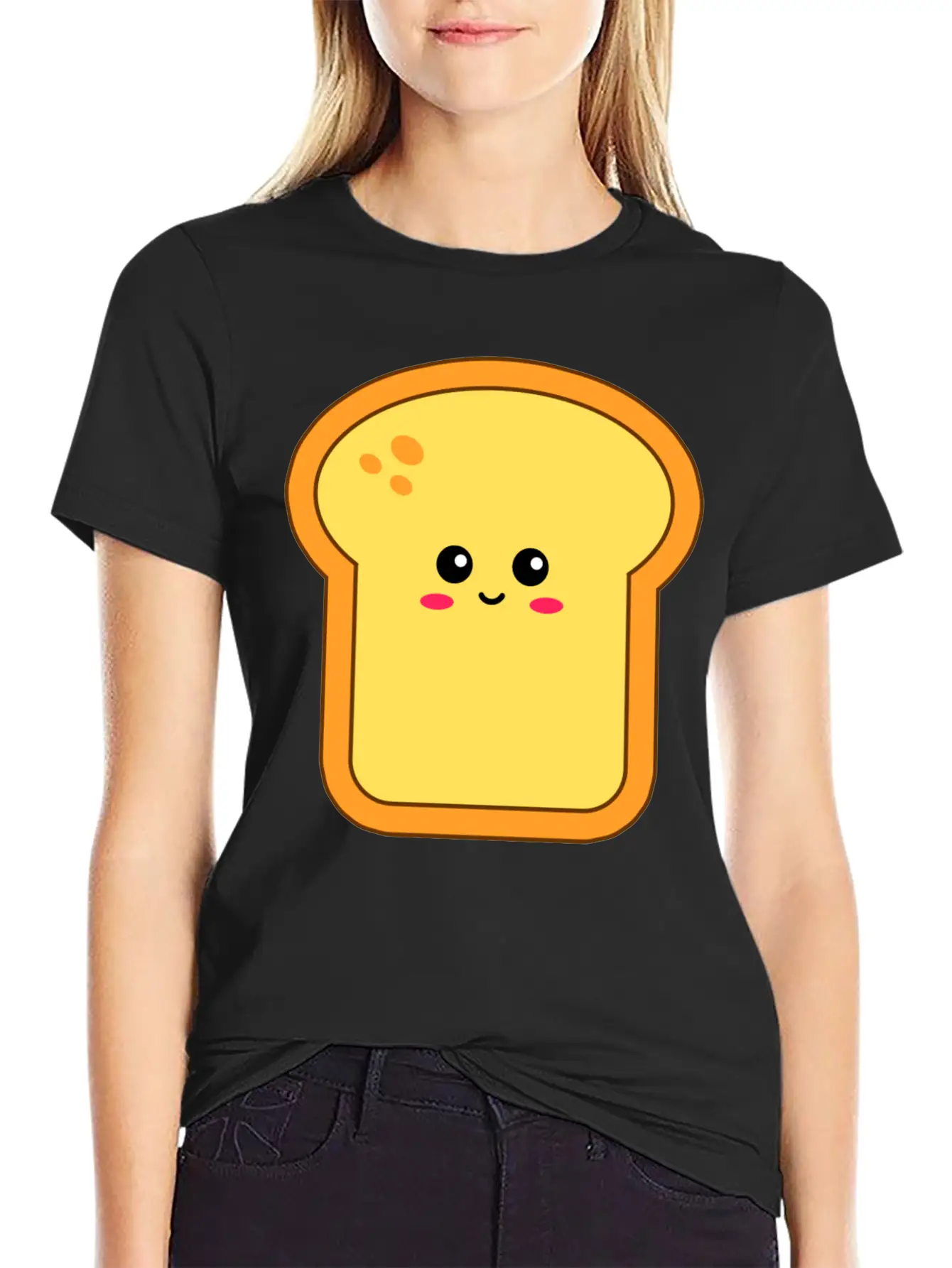 Happy Kawaii Bread Timeless Short Sleeve Tee – Comfy And Minimalist Design