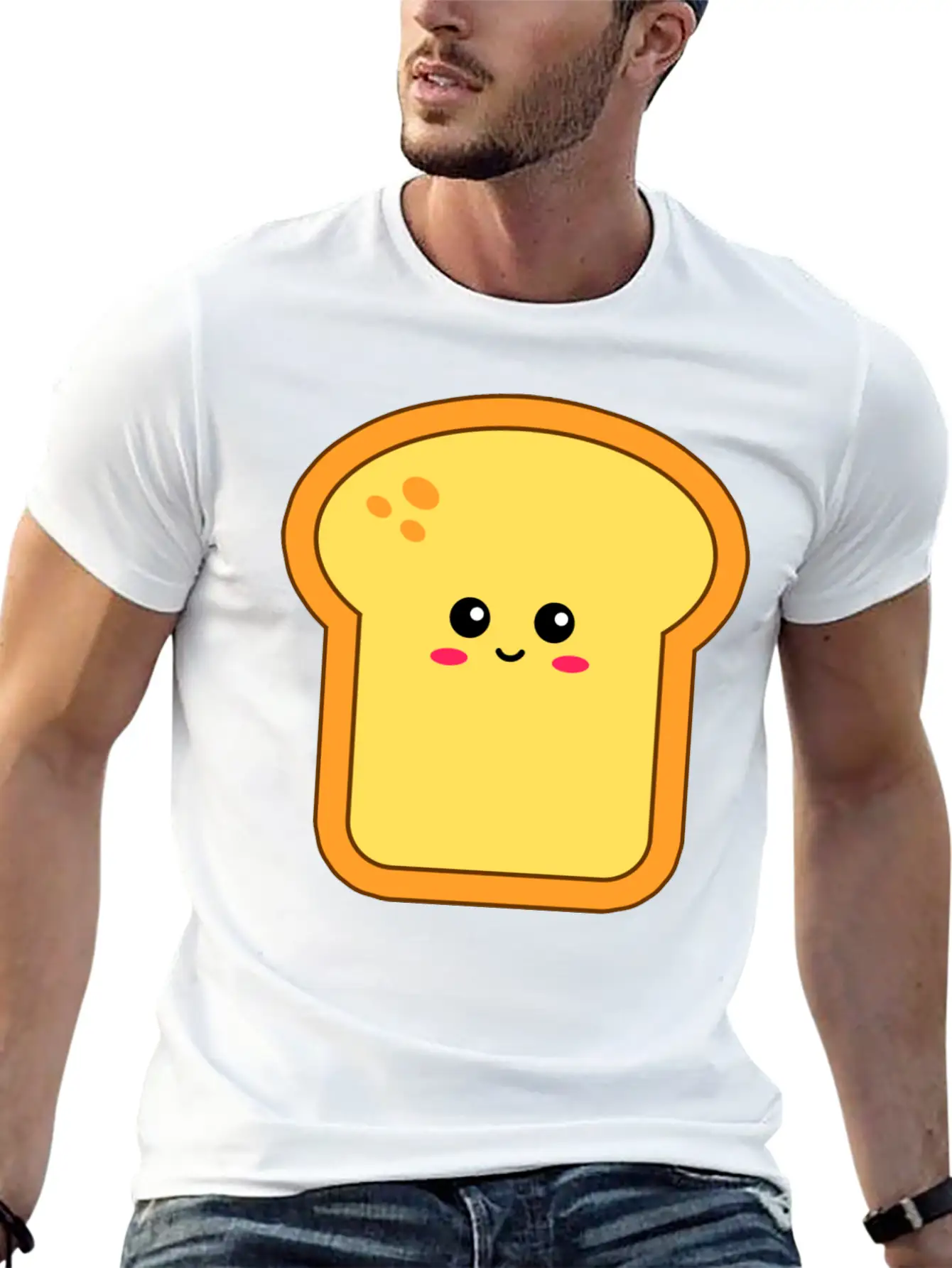 Happy Kawaii Bread Timeless Short Sleeve Tee – Comfy And Minimalist Design