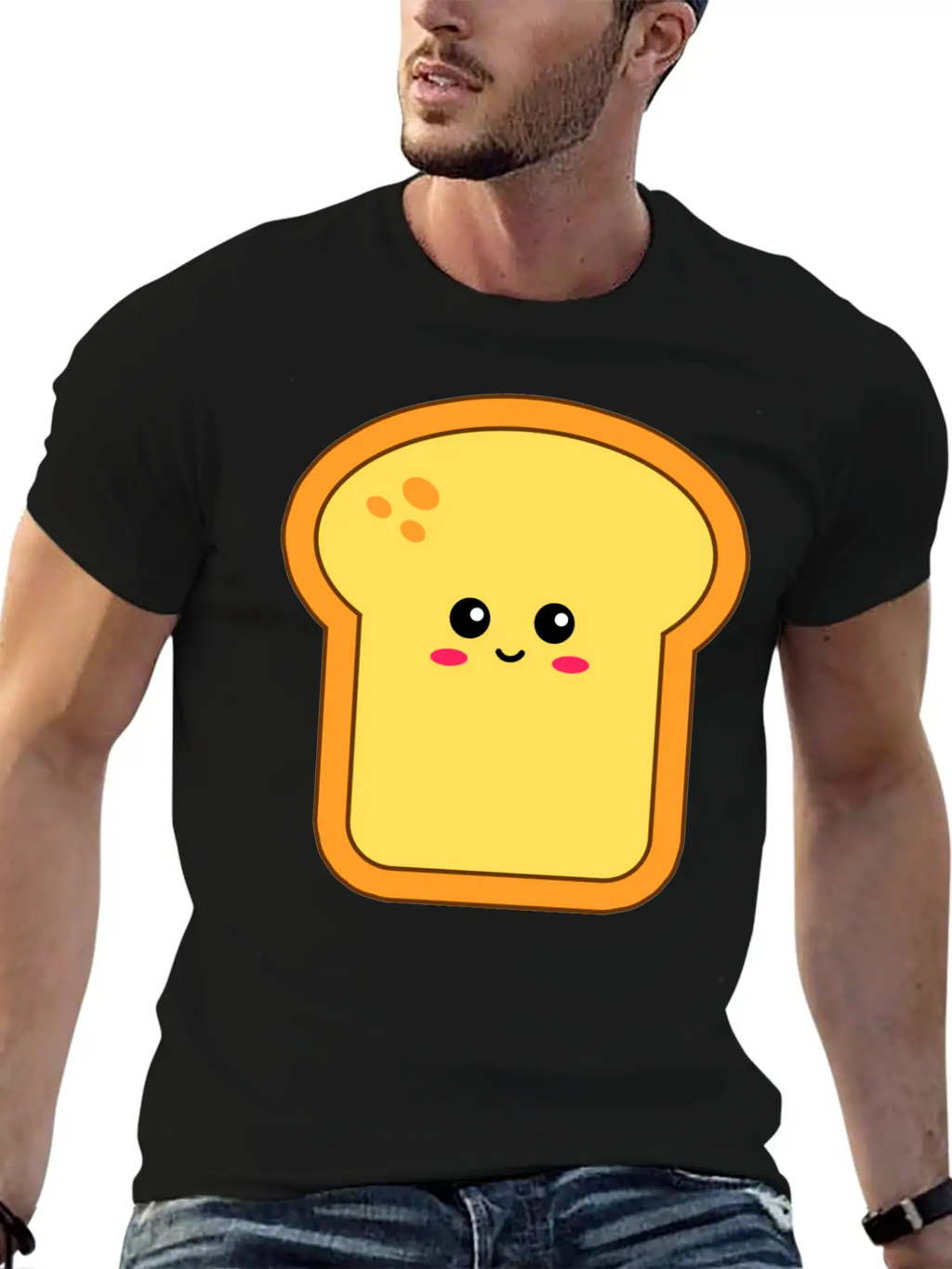 Happy Kawaii Bread Timeless Short Sleeve Tee – Comfy And Minimalist Design