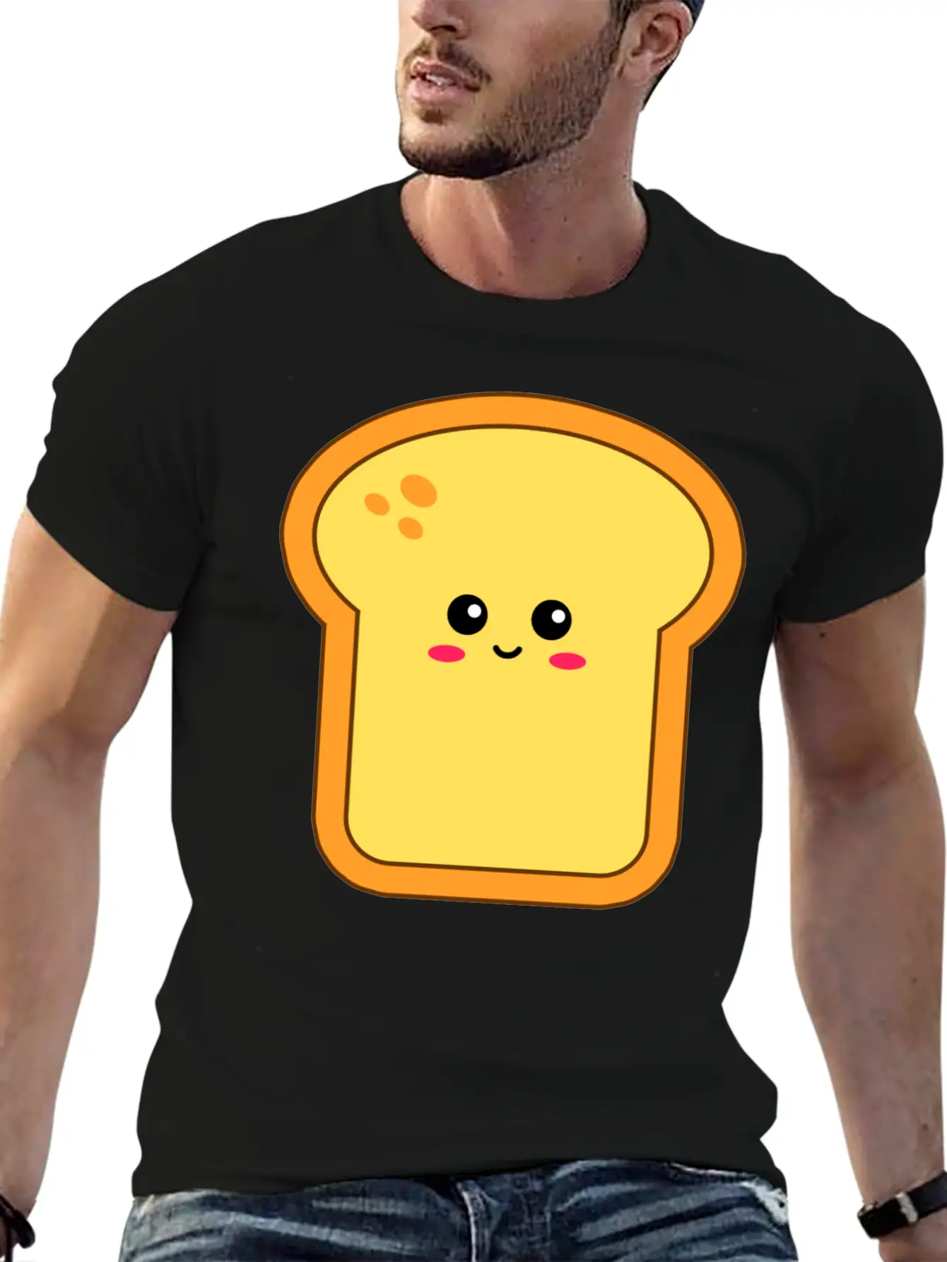 Happy Kawaii Bread Timeless Short Sleeve Tee – Comfy And Minimalist Design