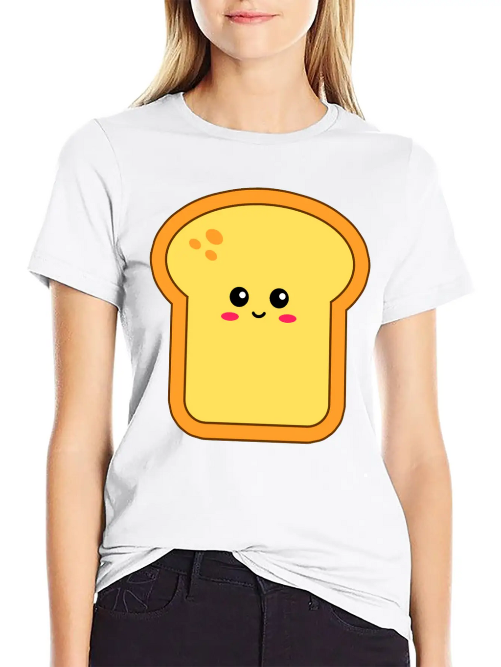 Happy Kawaii Bread Timeless Short Sleeve Tee – Comfy And Minimalist Design
