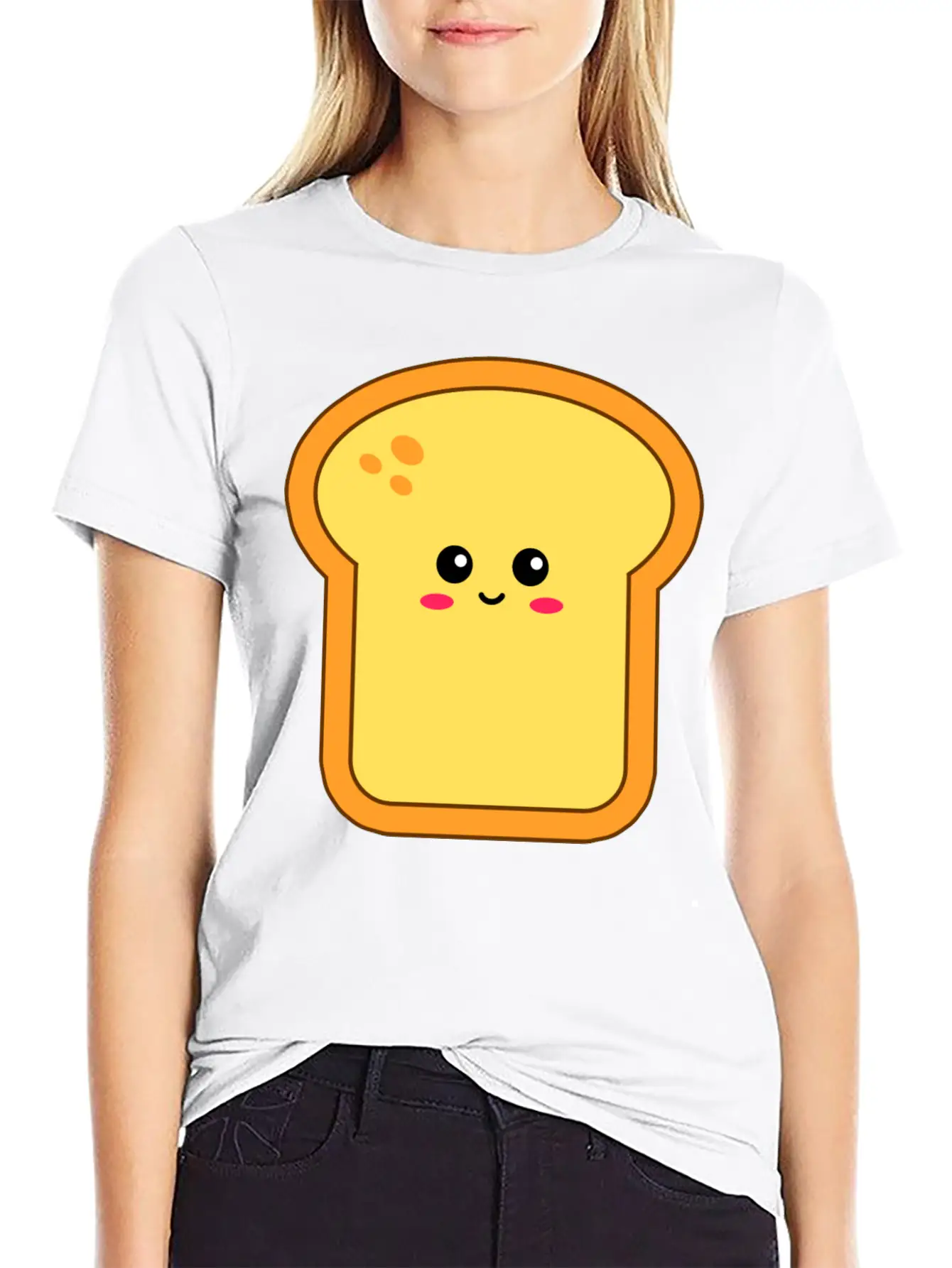 Happy Kawaii Bread Timeless Short Sleeve Tee – Comfy And Minimalist Design