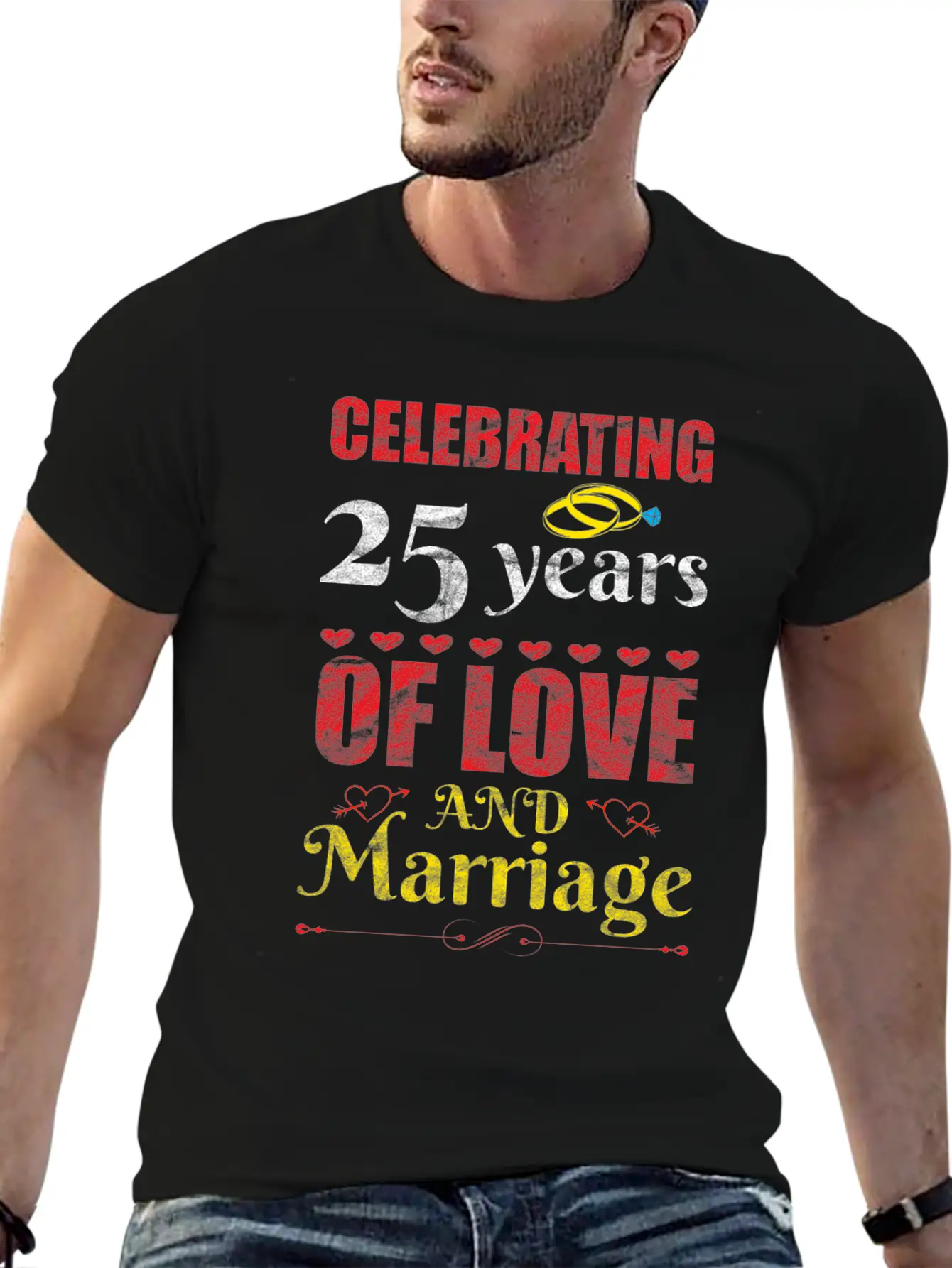 Happy Married And Forever Happy Essential Cotton Tee For Daily Outfits – Unisex Style