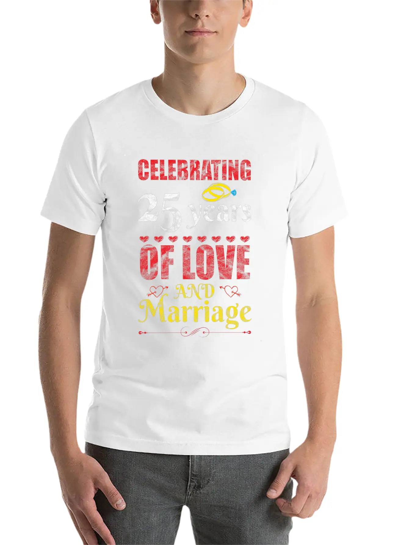 Happy Married And Forever Happy Essential Cotton Tee For Daily Outfits – Unisex Style