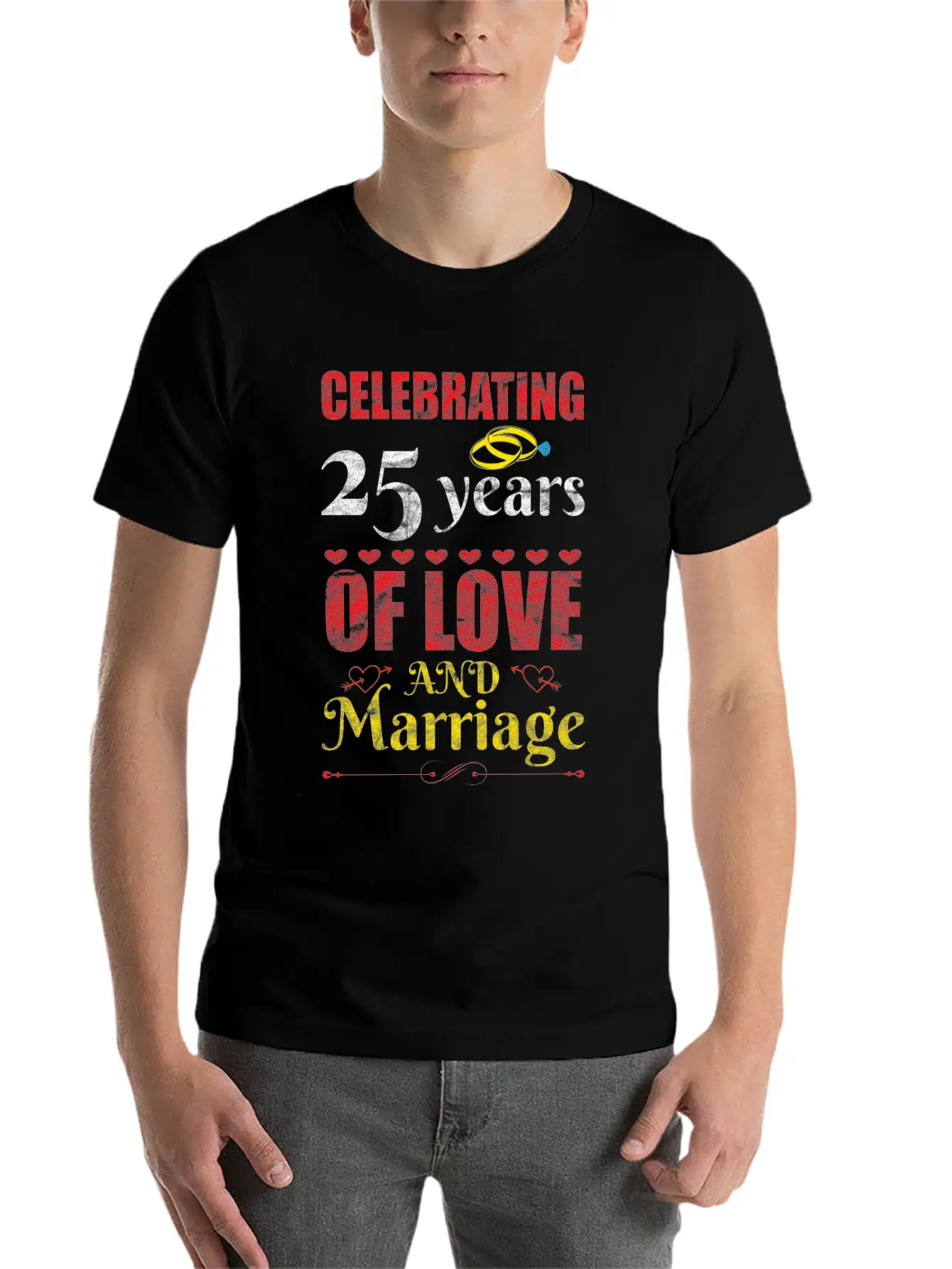 Happy Married And Forever Happy Essential Cotton Tee For Daily Outfits – Unisex Style