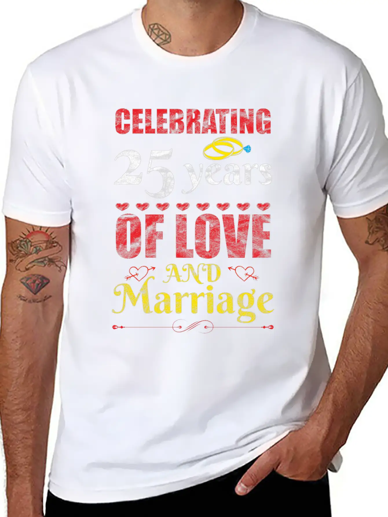Happy Married And Forever Happy Essential Cotton Tee For Daily Outfits – Unisex Style