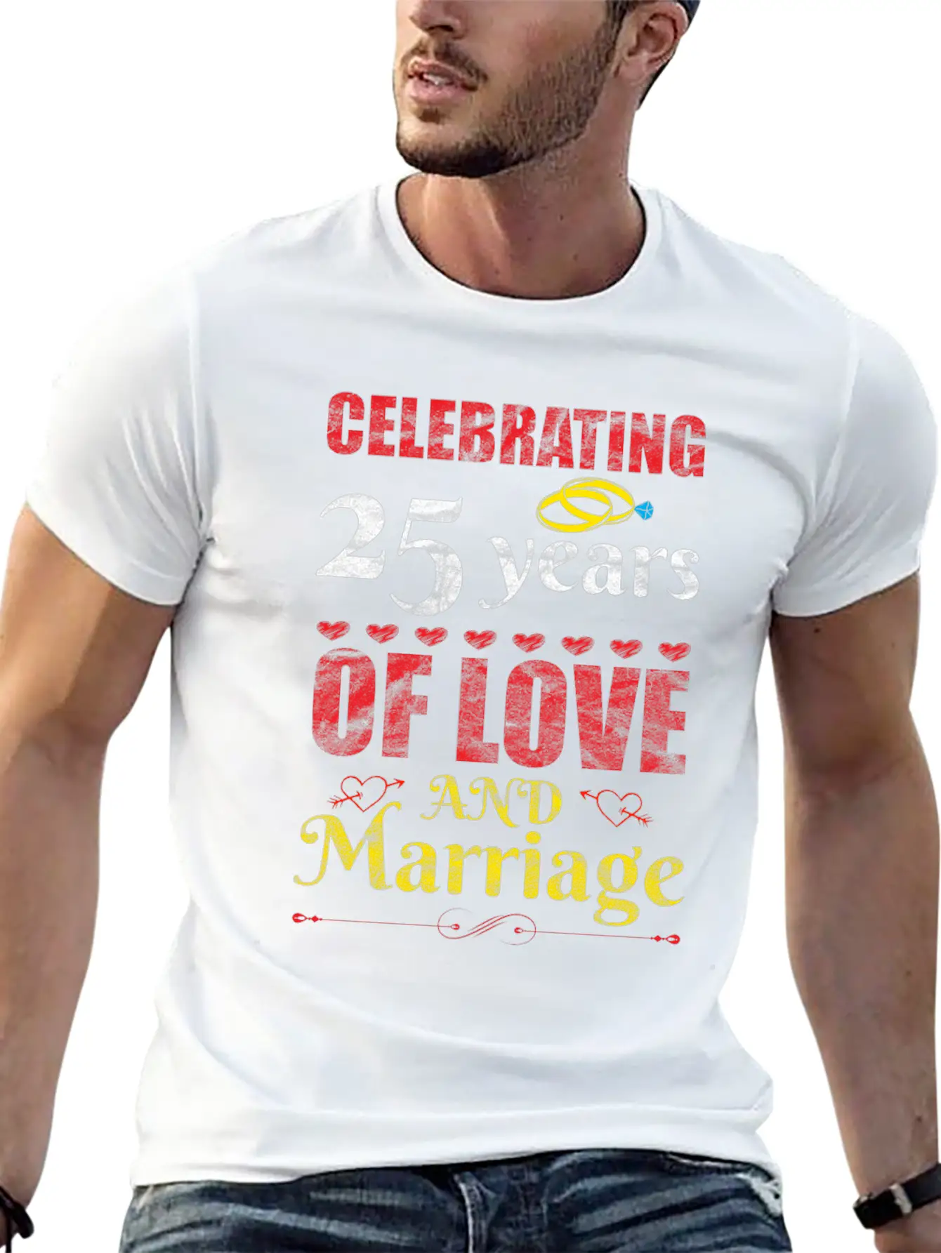 Happy Married And Forever Happy Essential Cotton Tee For Daily Outfits – Unisex Style