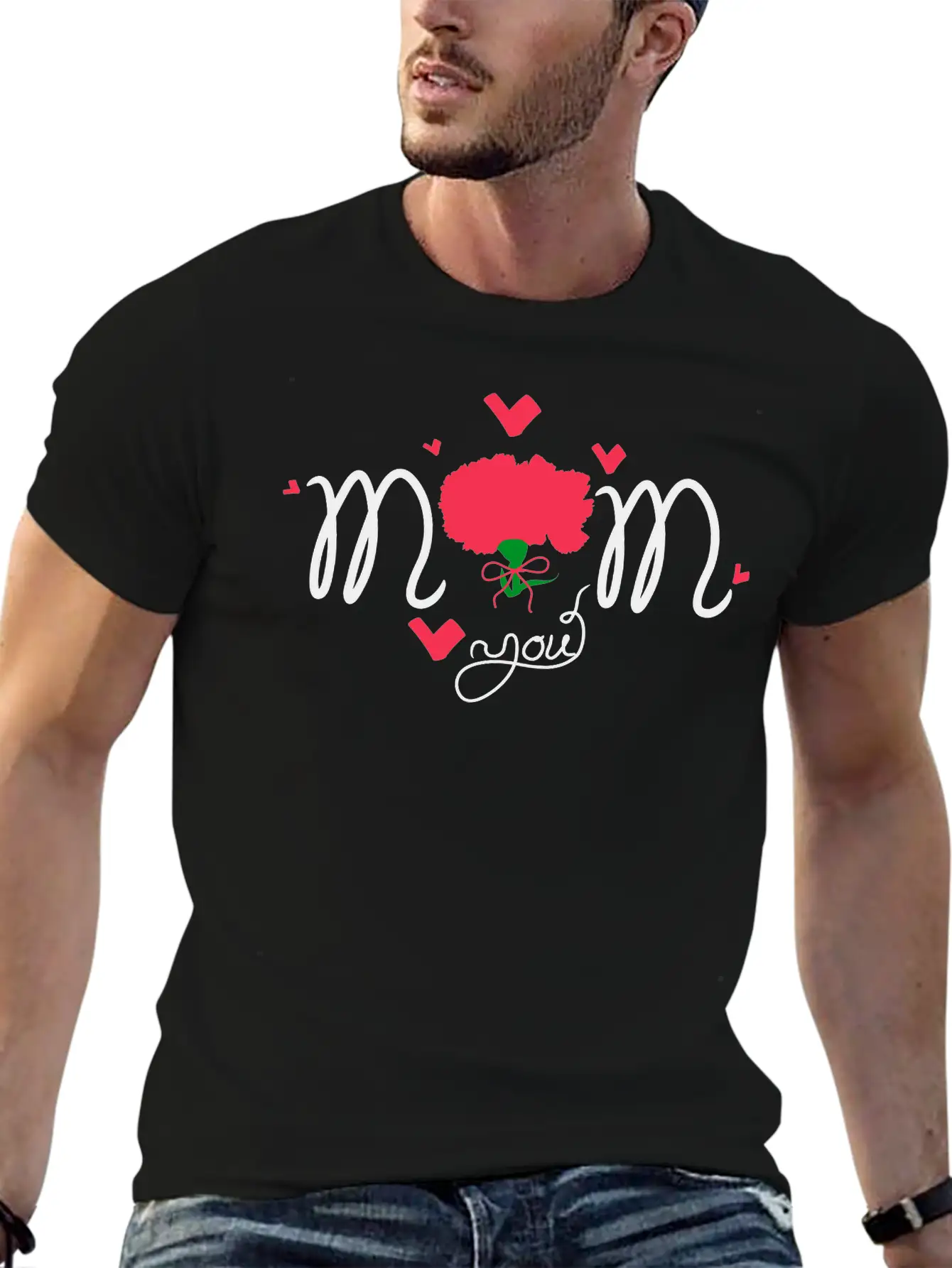Happy Mother's Day Lettering Basic Graphic T-Shirt – Daily Comfort In Soft Cotton