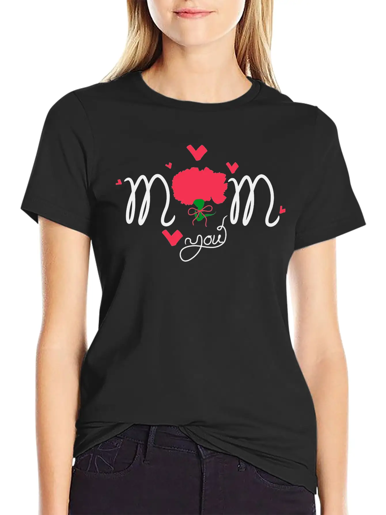 Happy Mother's Day Lettering Basic Graphic T-Shirt – Daily Comfort In Soft Cotton