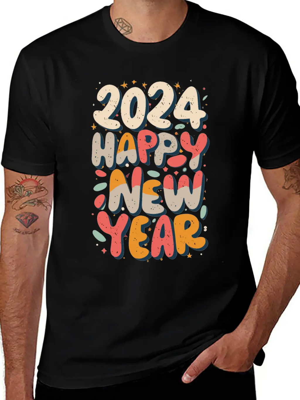 Happy New Year 2024 Silvester Party Outfit Unisex Casual T-Shirt – Clean Design For Daily Comfort