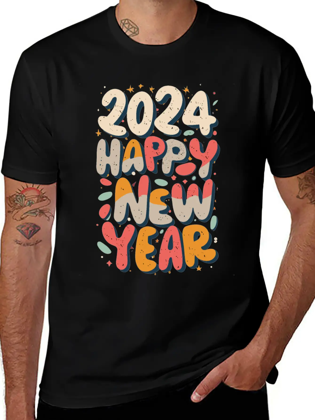 Happy New Year 2024 Silvester Party Outfit Unisex Casual T-Shirt – Clean Design For Daily Comfort