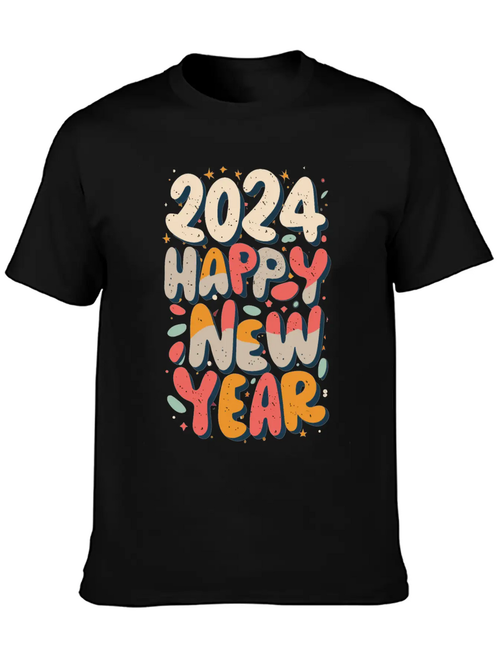Happy New Year 2024 Silvester Party Outfit Unisex Casual T-Shirt – Clean Design For Daily Comfort