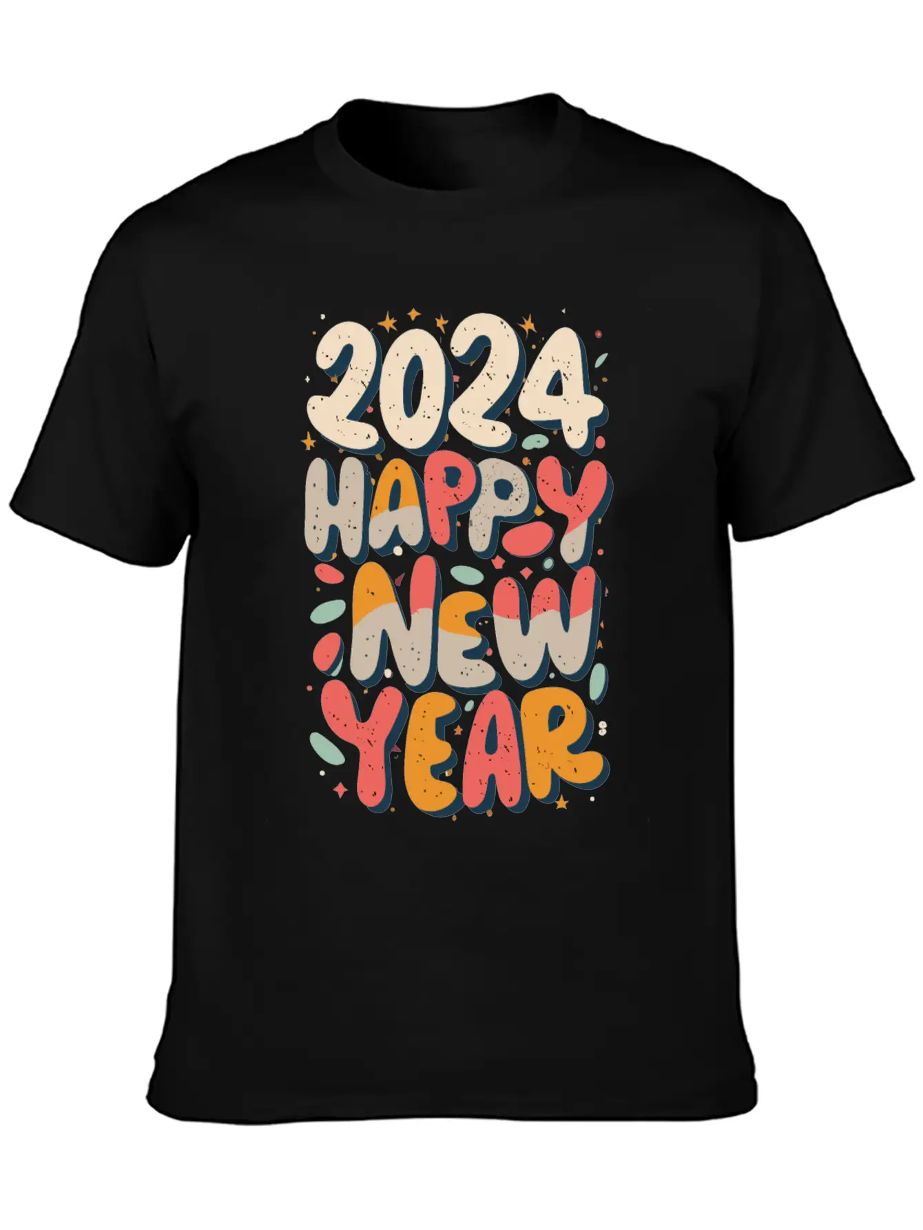 Happy New Year 2024 Silvester Party Outfit Unisex Casual T-Shirt – Clean Design For Daily Comfort