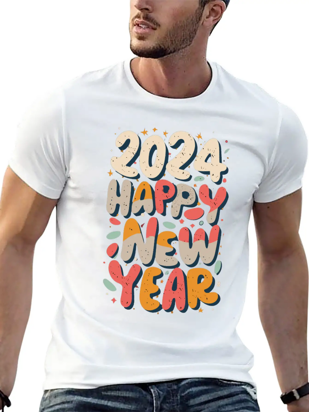 Happy New Year 2024 Silvester Party Outfit Unisex Casual T-Shirt – Clean Design For Daily Comfort