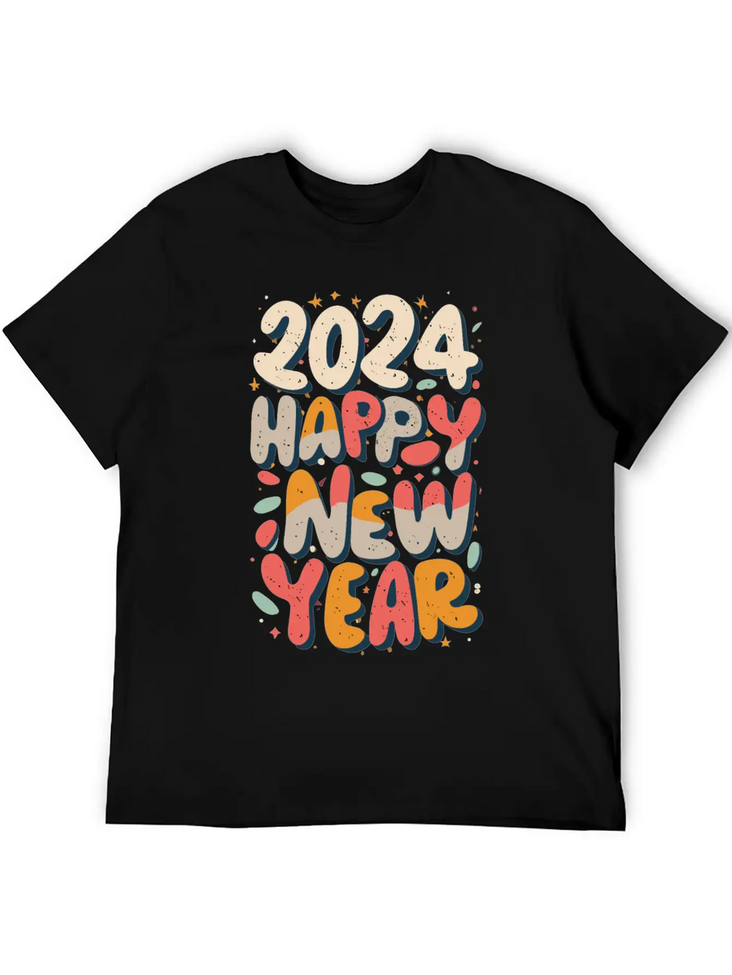 Happy New Year 2024 Silvester Party Outfit Unisex Casual T-Shirt – Clean Design For Daily Comfort