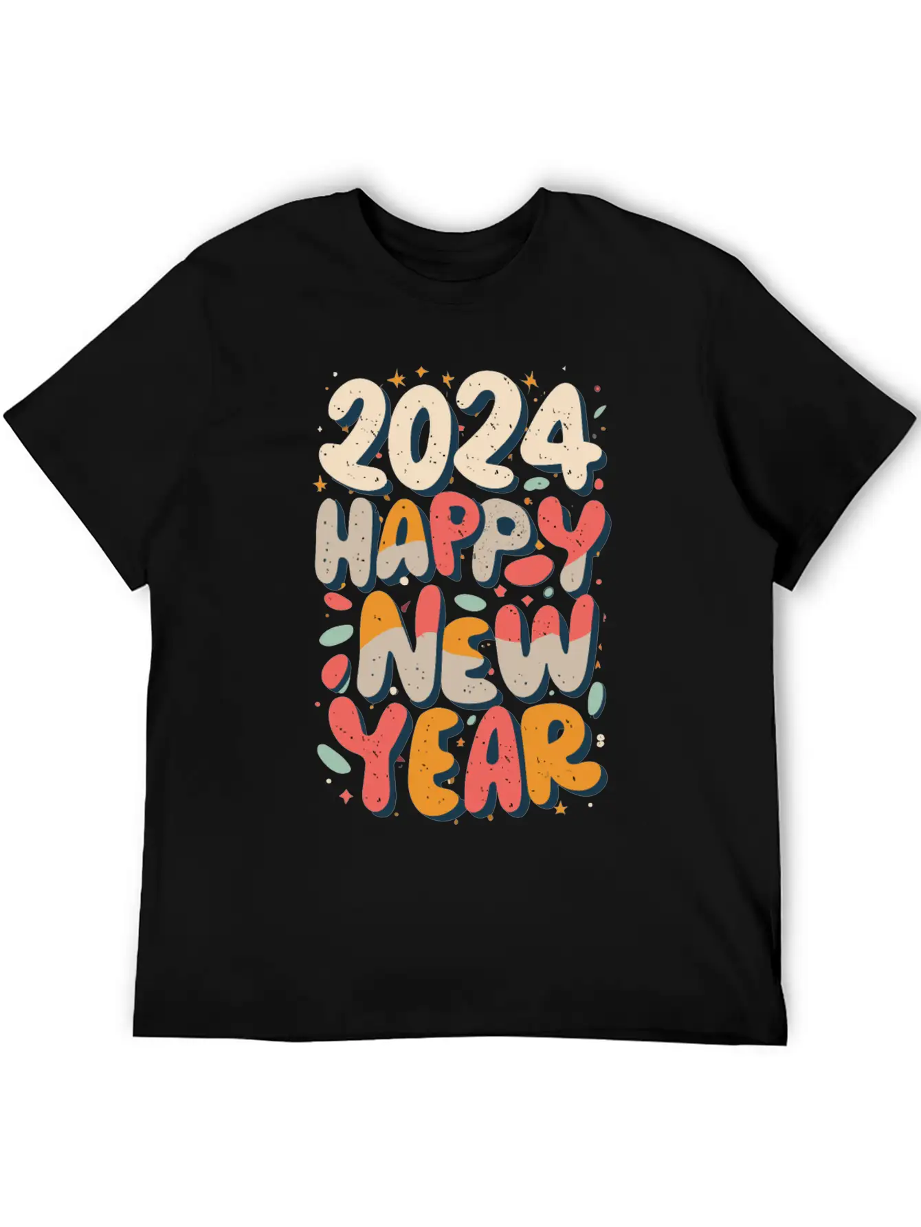 Happy New Year 2024 Silvester Party Outfit Unisex Casual T-Shirt – Clean Design For Daily Comfort