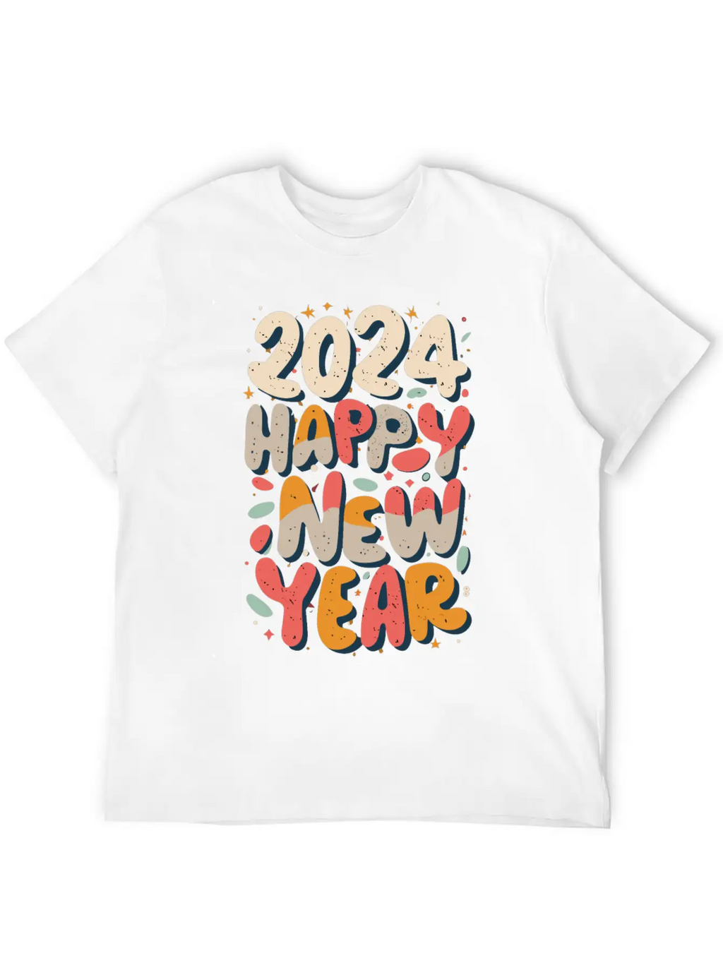 Happy New Year 2024 Silvester Party Outfit Unisex Casual T-Shirt – Clean Design For Daily Comfort
