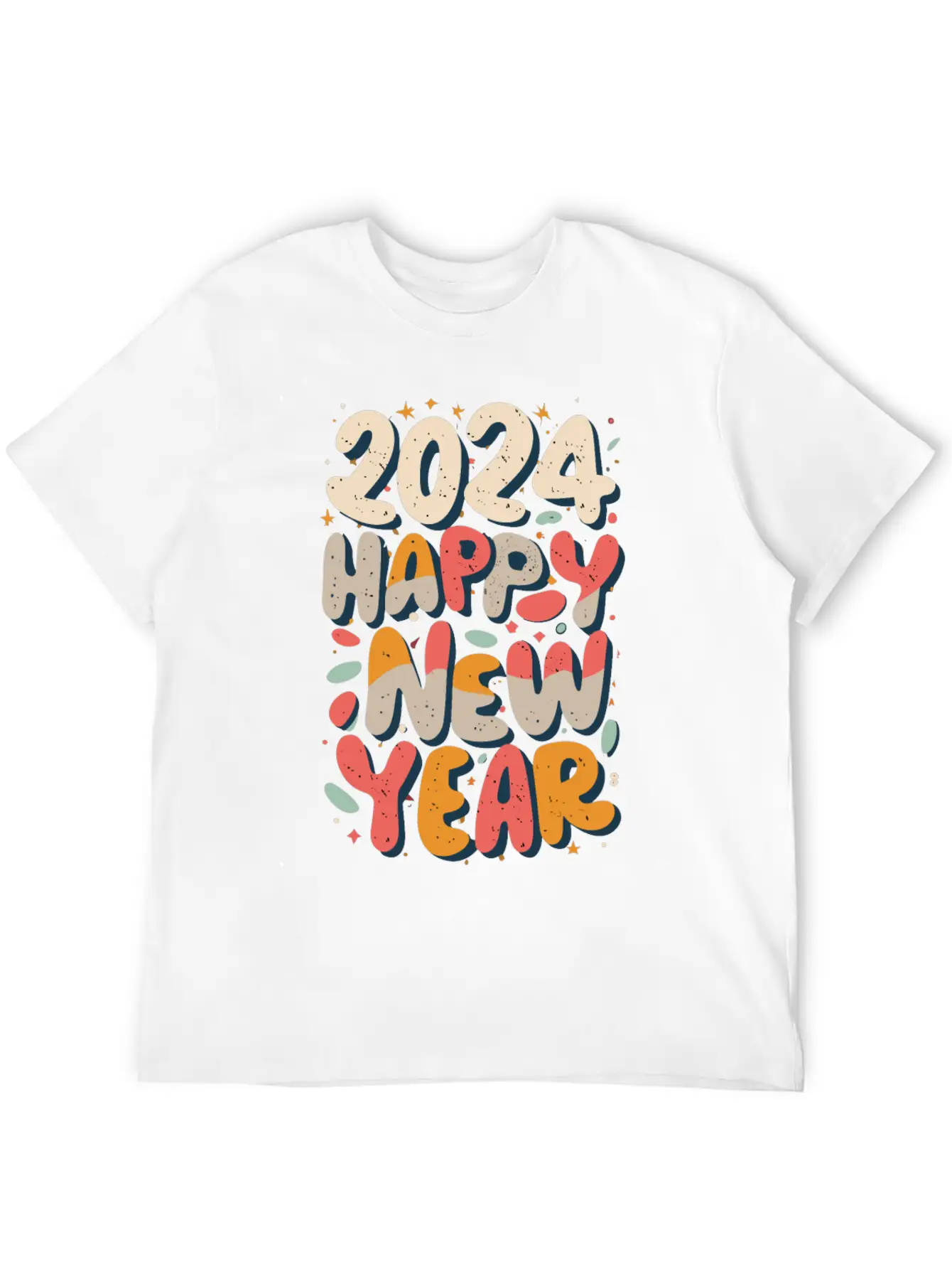 Happy New Year 2024 Silvester Party Outfit Unisex Casual T-Shirt – Clean Design For Daily Comfort
