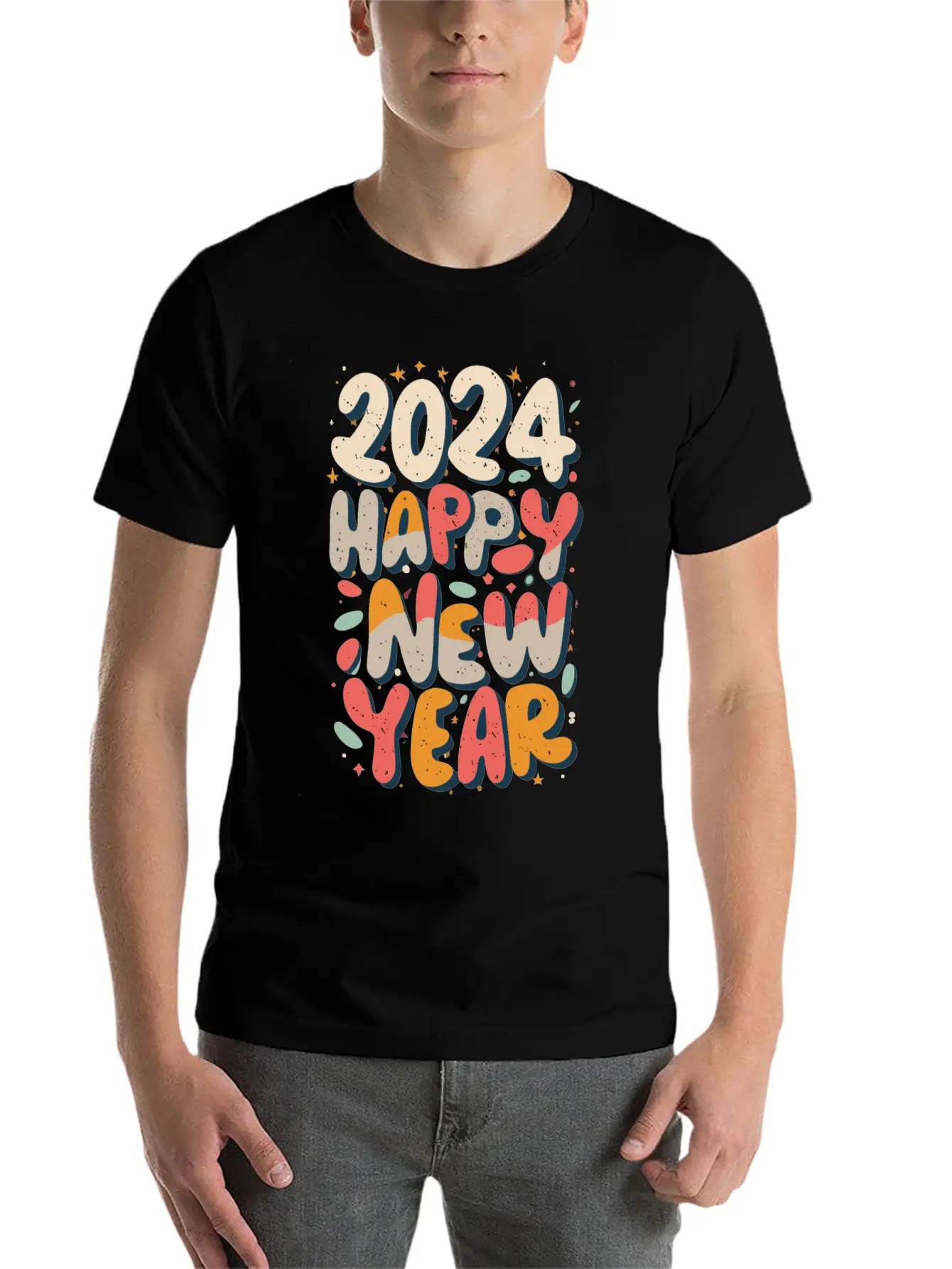 Happy New Year 2024 Silvester Party Outfit Unisex Casual T-Shirt – Clean Design For Daily Comfort