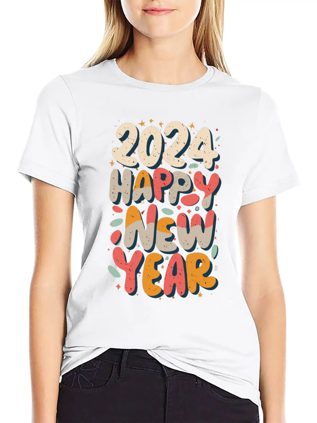 Happy New Year 2024 Silvester Party Outfit Unisex Casual T-Shirt – Clean Design For Daily Comfort