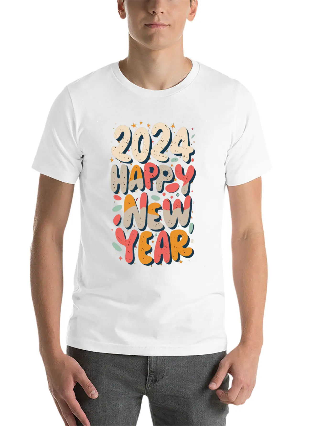 Happy New Year 2024 Silvester Party Outfit Unisex Casual T-Shirt – Clean Design For Daily Comfort