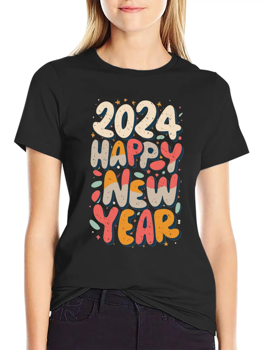 Happy New Year 2024 Silvester Party Outfit Unisex Casual T-Shirt – Clean Design For Daily Comfort