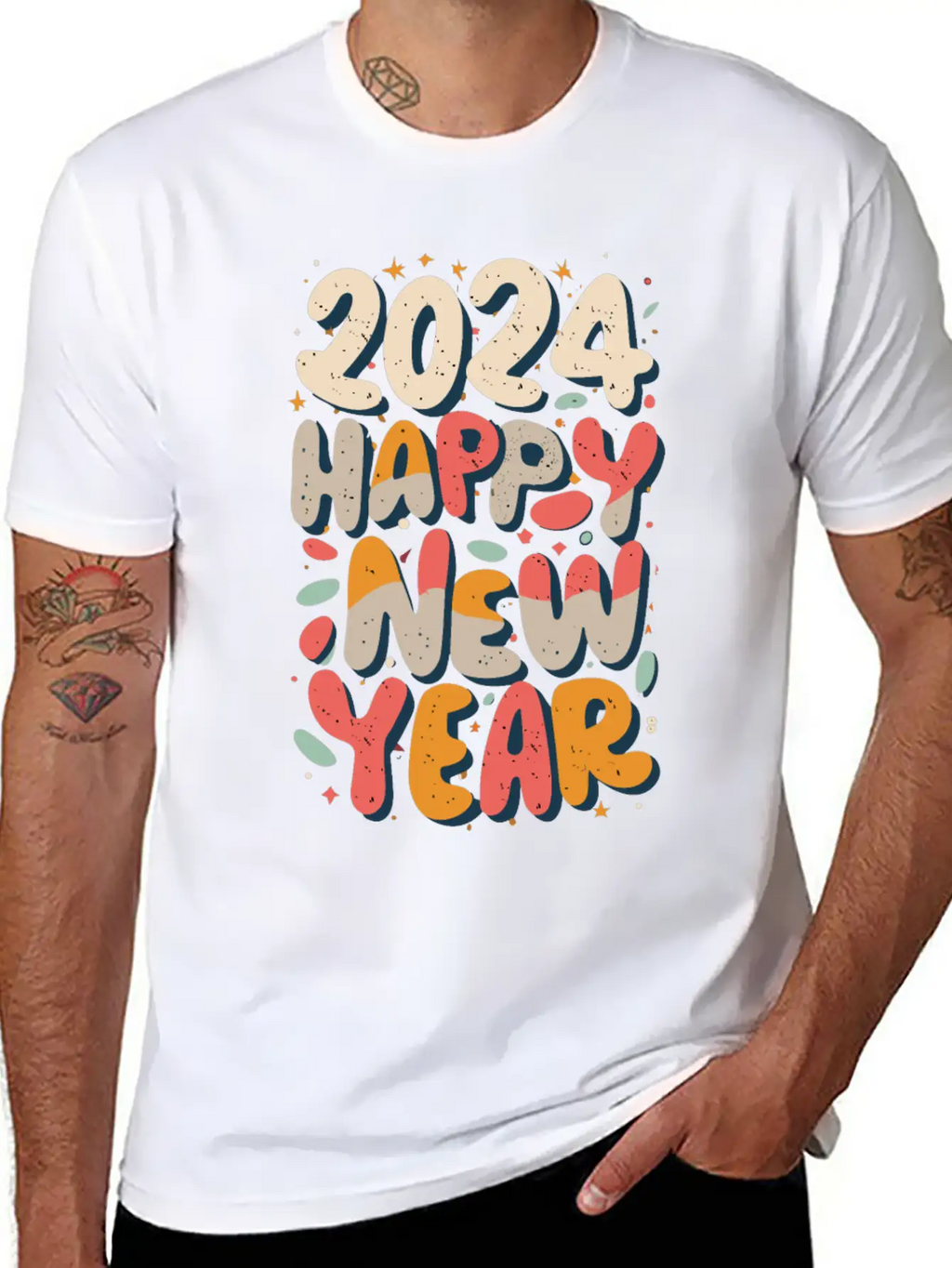 Happy New Year 2024 Silvester Party Outfit Unisex Casual T-Shirt – Clean Design For Daily Comfort